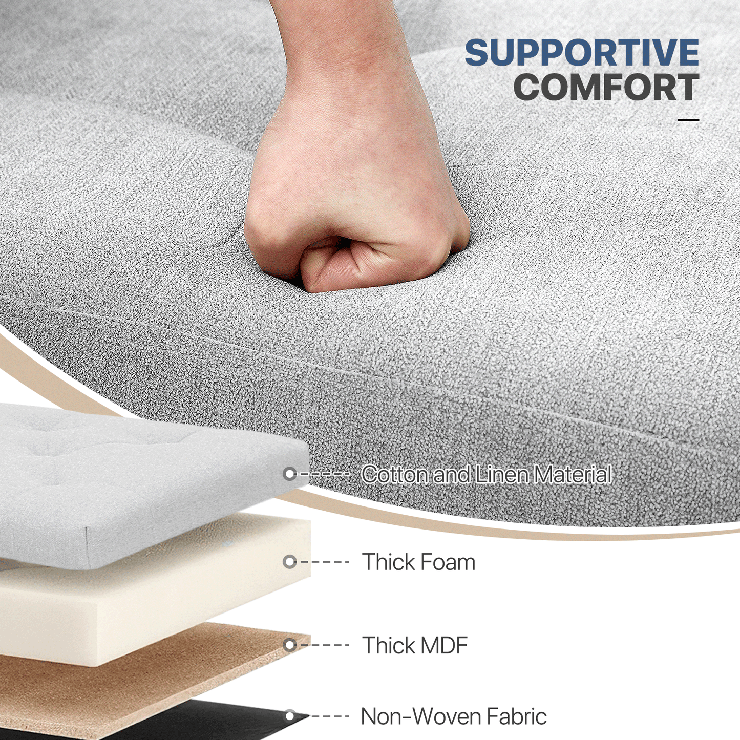 Square  Ottoman - 15'' * 11.5'' * 8.5''
