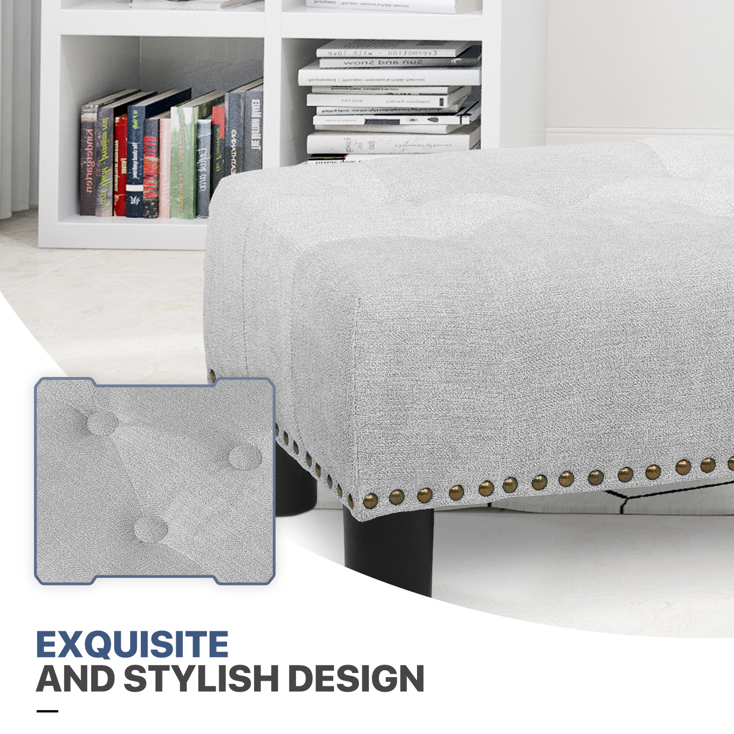Square  Ottoman - 15'' * 11.5'' * 8.5''