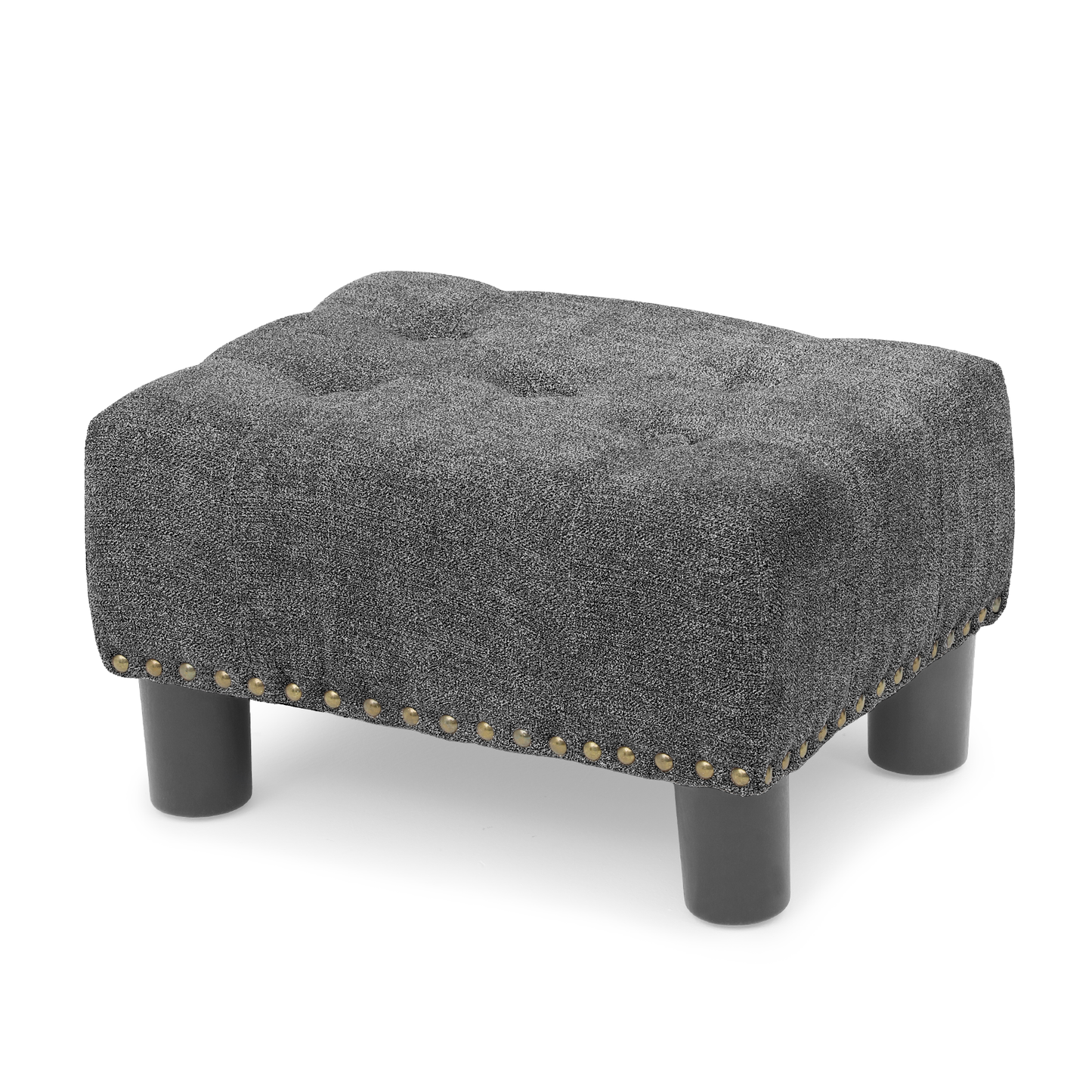 High Elastic Sponge Storage Ottoman 440 lbs Capacity - (L)15.0in. (W)11.5in. (H)8.5in. - Linen