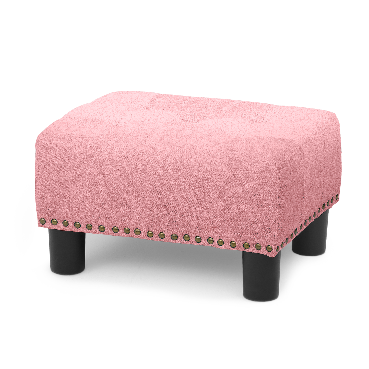 High Elastic Sponge Storage Ottoman 440 lbs Capacity - (L)15.0in. (W)11.5in. (H)8.5in. - Linen