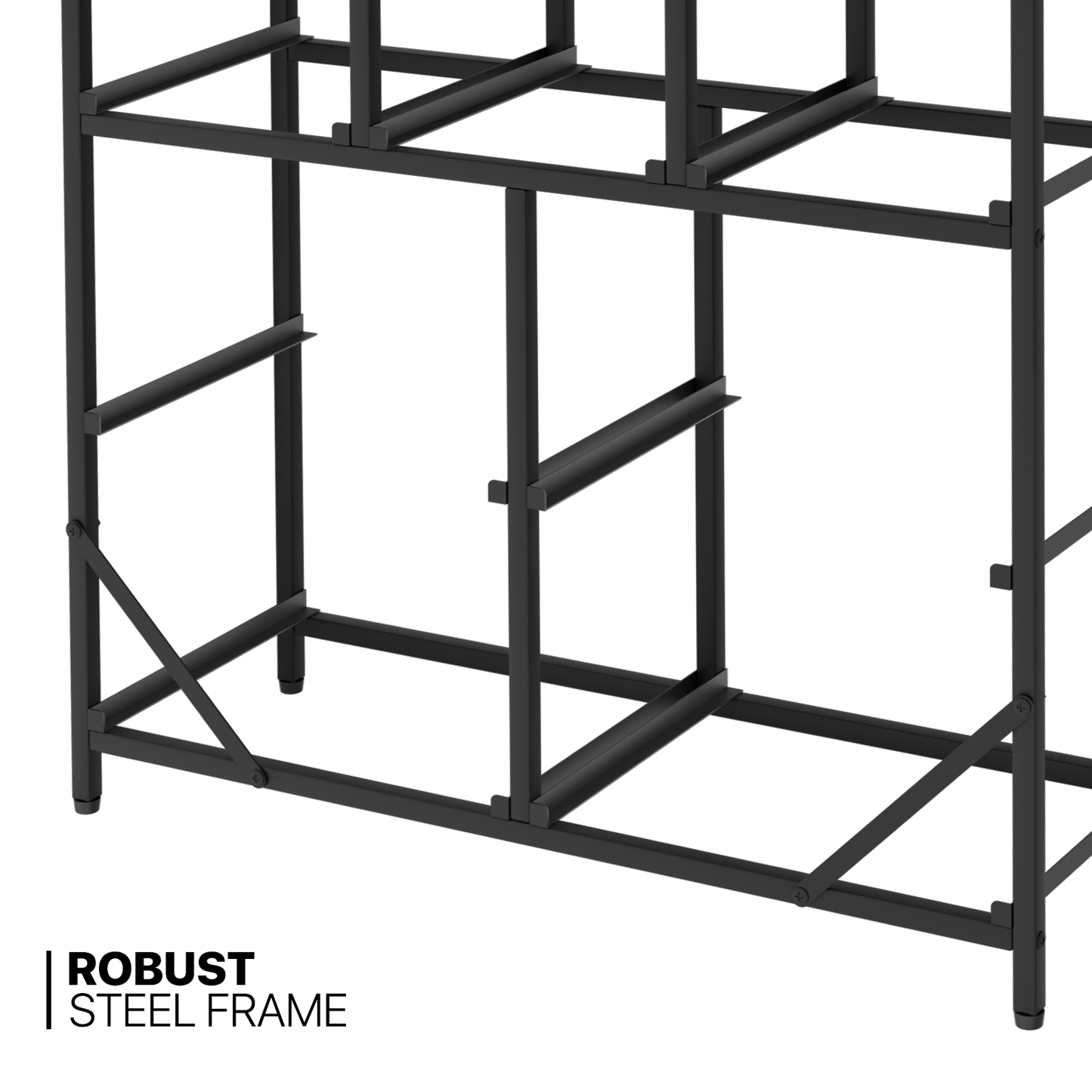 40" Height Dresser - 7 Fabric Drawer- Metal Frame - MDF Top