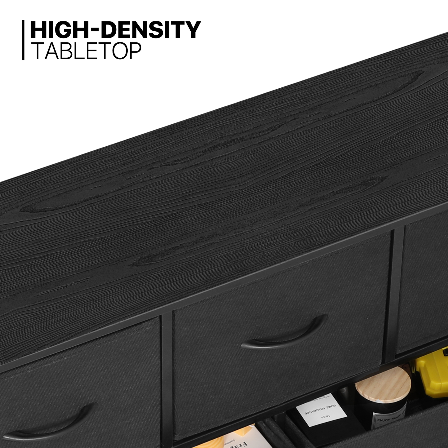 40" Dresser Model Fabric Drawer Metal Frame, 9-Drawer