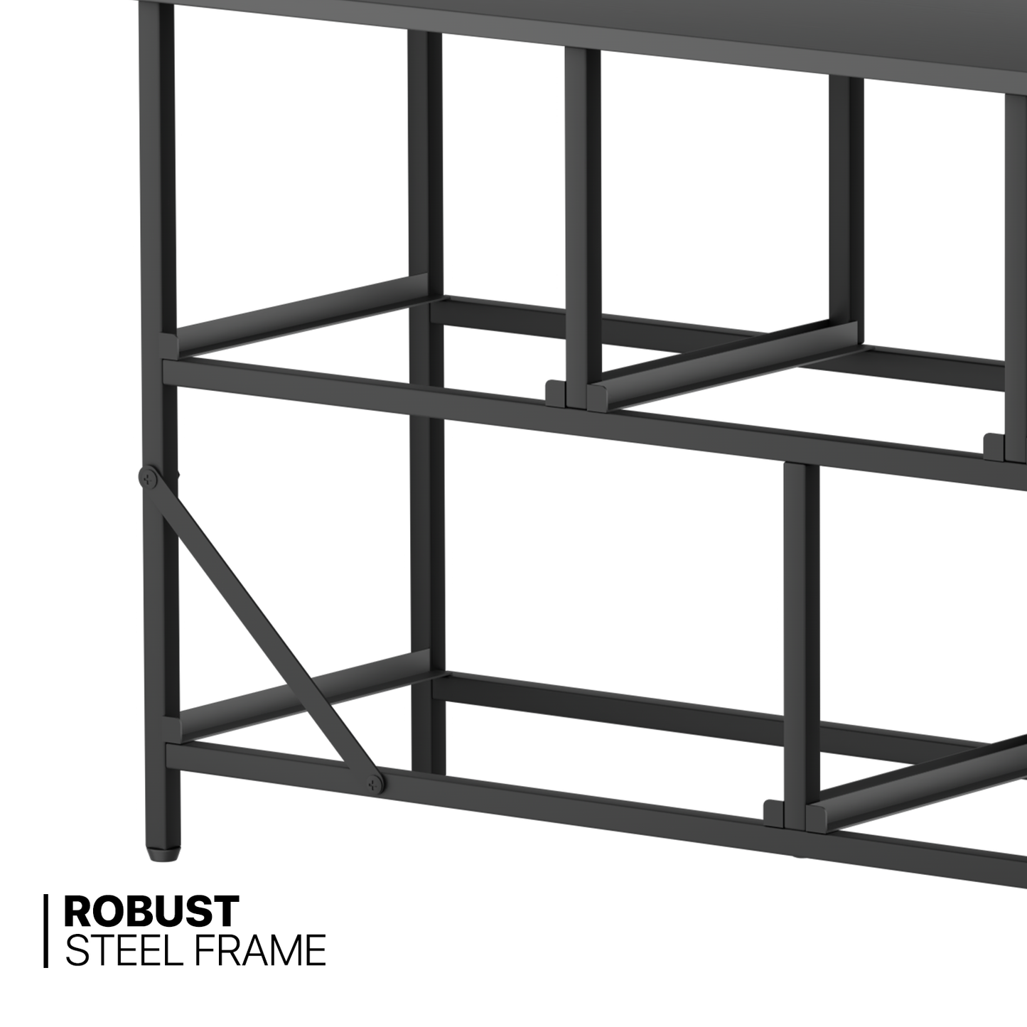 22" Height Dresser - 5 Fabric Drawer- Metal Frame - MDF Top