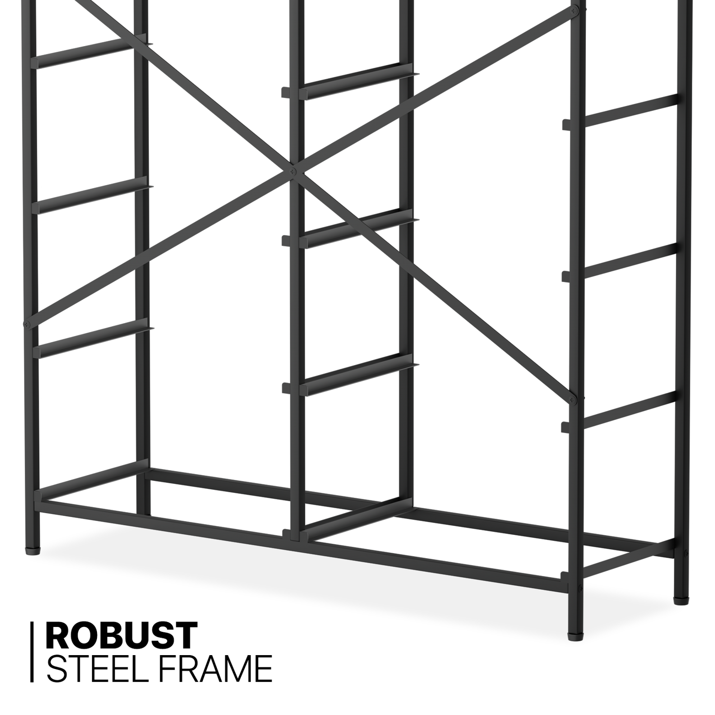 49" Height Dresser - 11 Fabric Drawer- Metal Frame - MDF Top