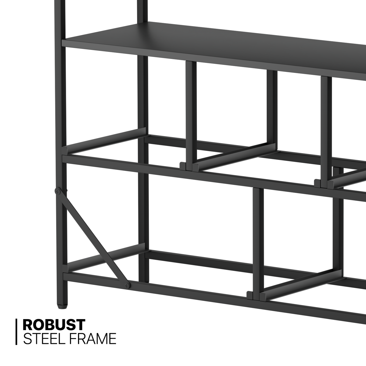 31" Height Dresser - 5 Fabric Drawer- Metal Frame - MDF Top