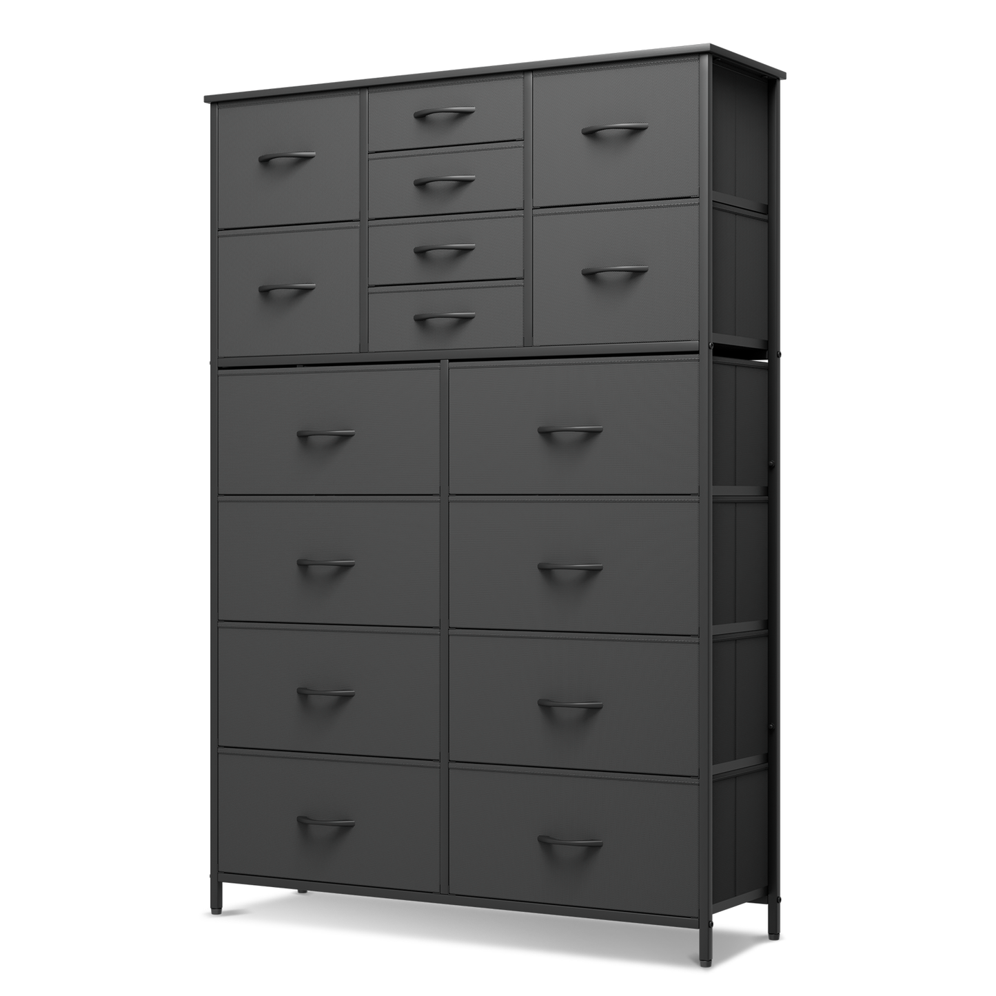 57.5" Height Dresser-16 Drawer - Metal Frame