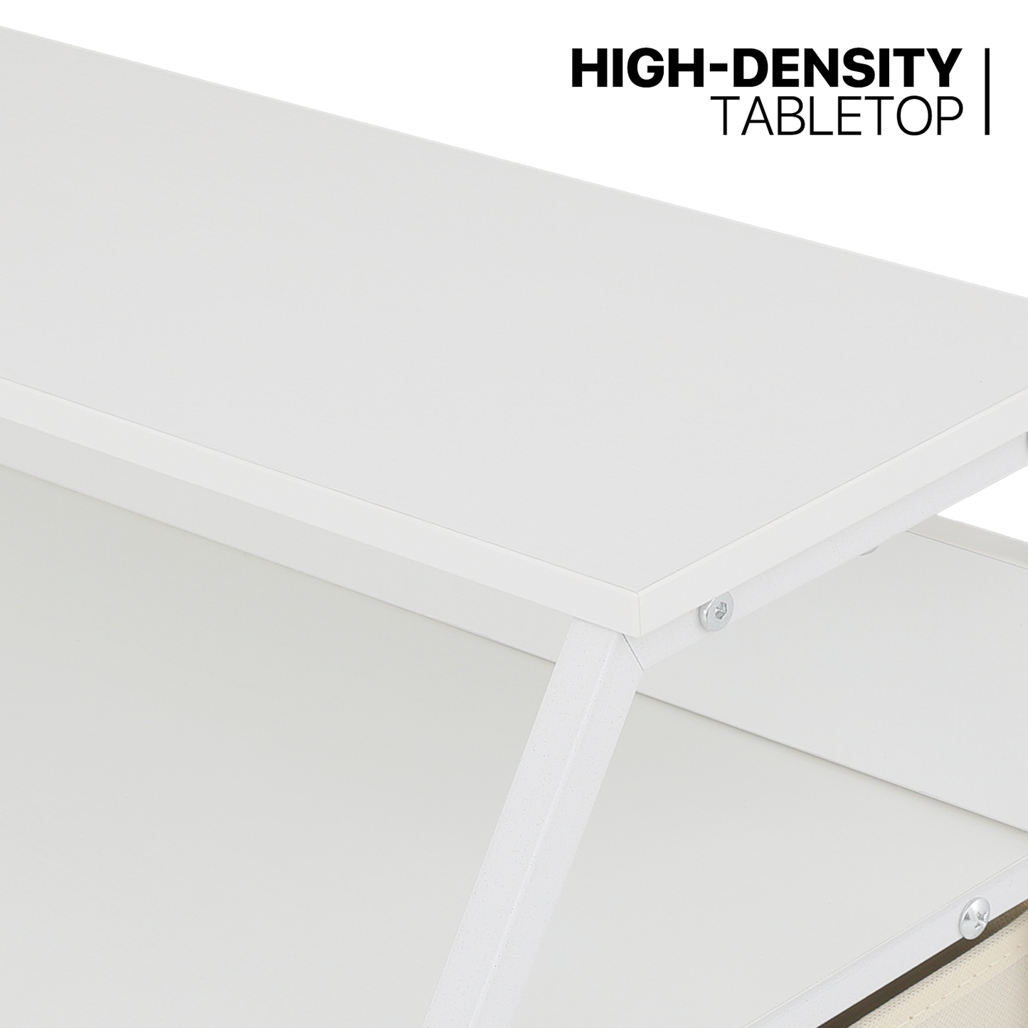 42.5" Height Dresser - 8 Fabric Drawer- Metal Frame - MDF Top