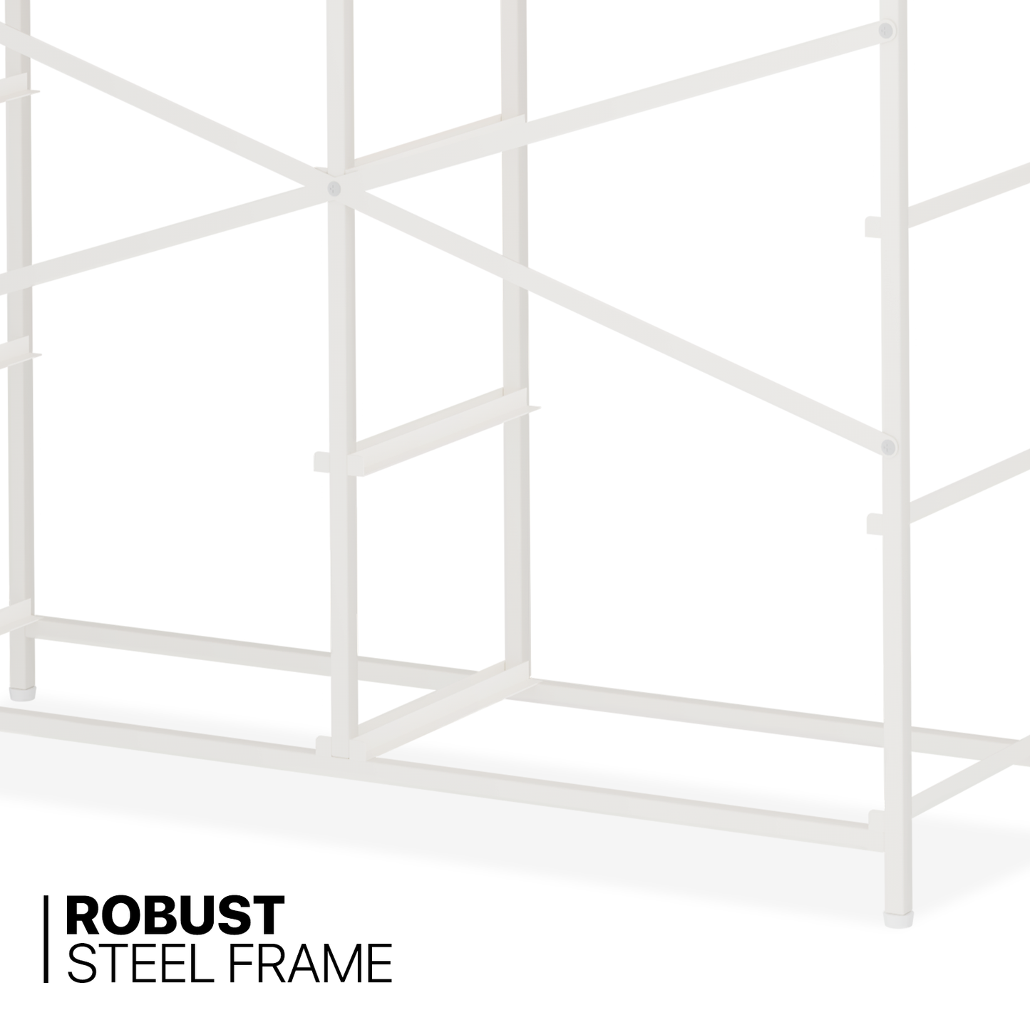 42.5" Height Dresser - 8 Fabric Drawer- Metal Frame - MDF Top