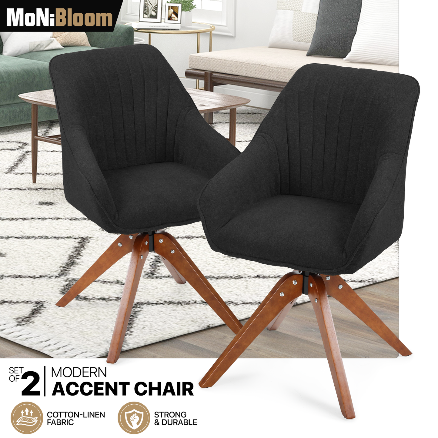 2 pcs Arm Chair 300 lbs Capacity - (L)16.5in. (W)23.0in. (H)35.0in.