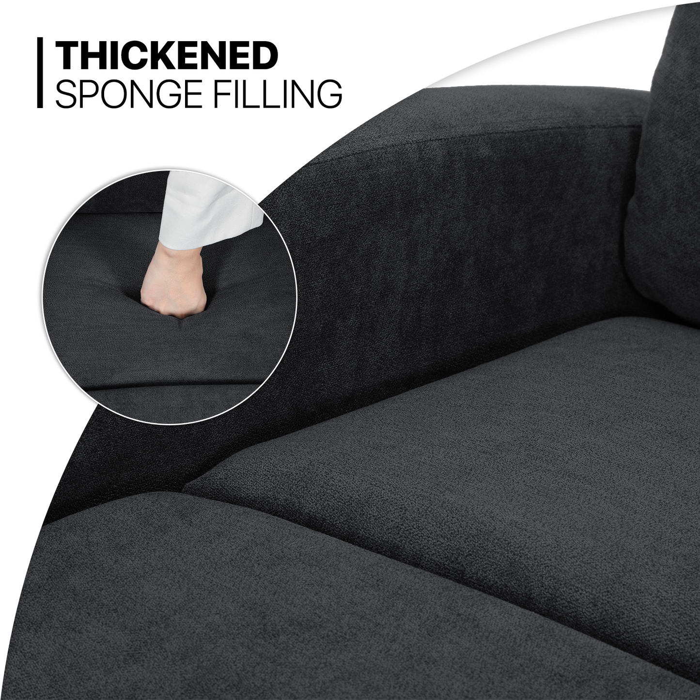 Adjustable Recliner Chair 300 lbs Capacity - 90¡ã-160¡ã - Cotton-linen - (L)28.0in. (W)25.0in. (H)40in.