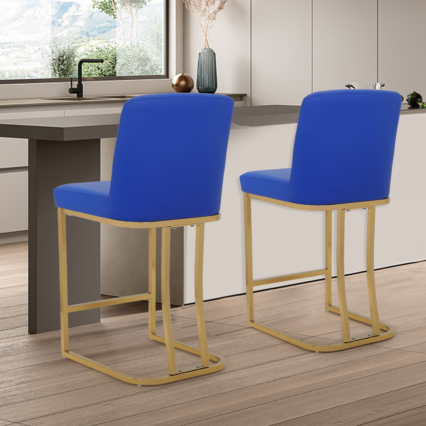 2 pcs Bar Stool 330 lbs Capacity - (L)16.0in. (W)19.0in. (H)35.0in.