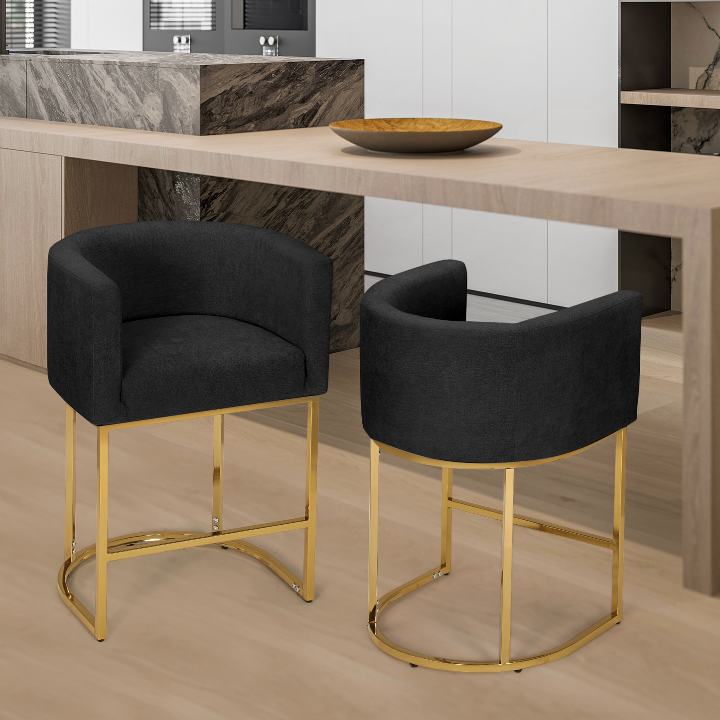 2 pcs Bar Stool 330 lbs Capacity - (L)19.5in. (W)22.0in. (H)33.0in.