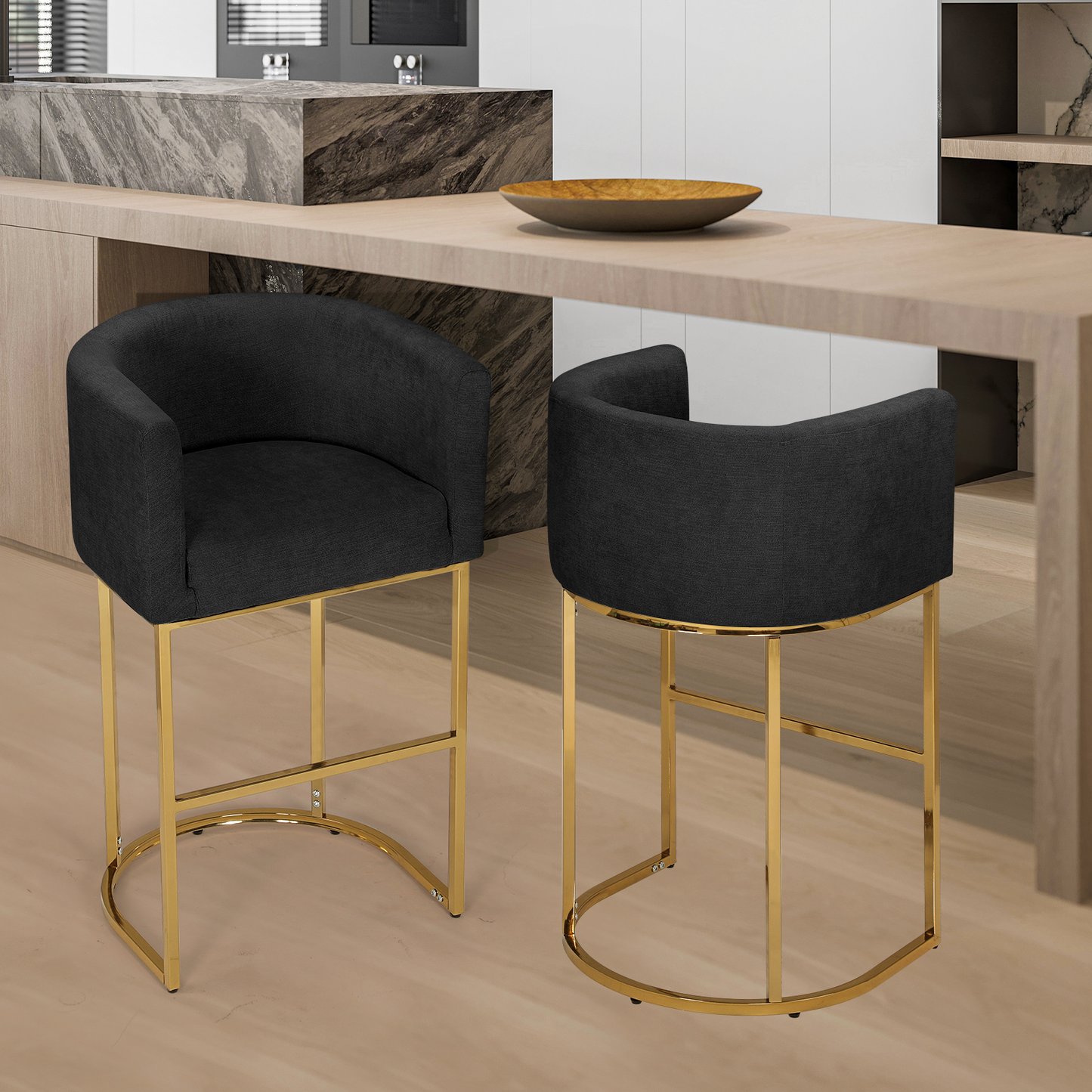 2 pcs Bar Stool 330 lbs Capacity - (L)19.5in. (W)22.0in. (H)38.5in.