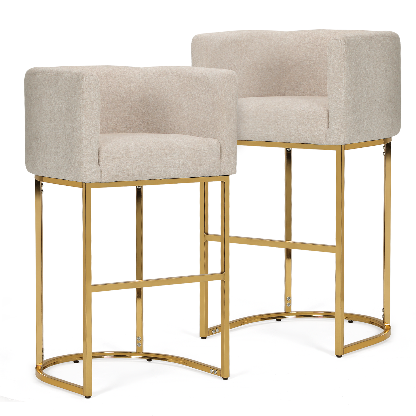 2 pcs Bar Stool 330 lbs Capacity - (L)19.5in. (W)22.0in. (H)38.5in.