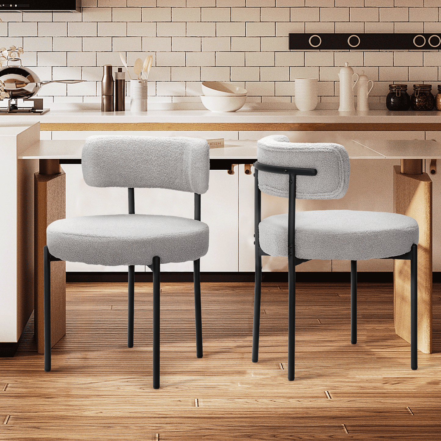 2 pcs Dining Chair 200 lbs Capacity - (L)20.5in. (W)20.5in. (H)30.5in.