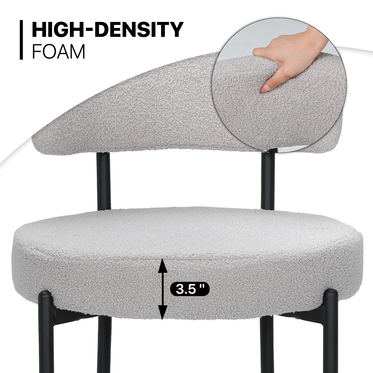 2 pcs Dining Chair 200 lbs Capacity - (L)20.5in. (W)20.5in. (H)30.5in.