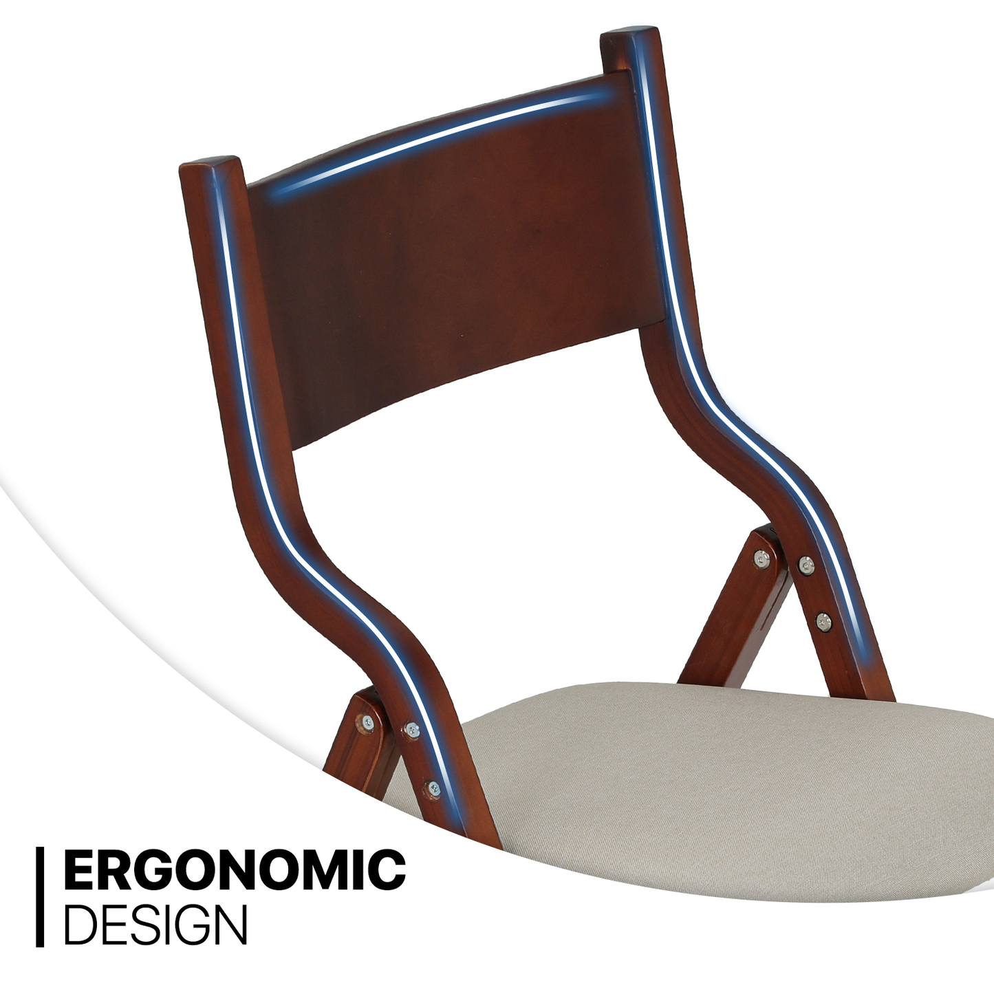 2 pcs Fodable Chair 150 lbs Capacity - (L)17.5in. (W)15.5in. (H)32.0in.