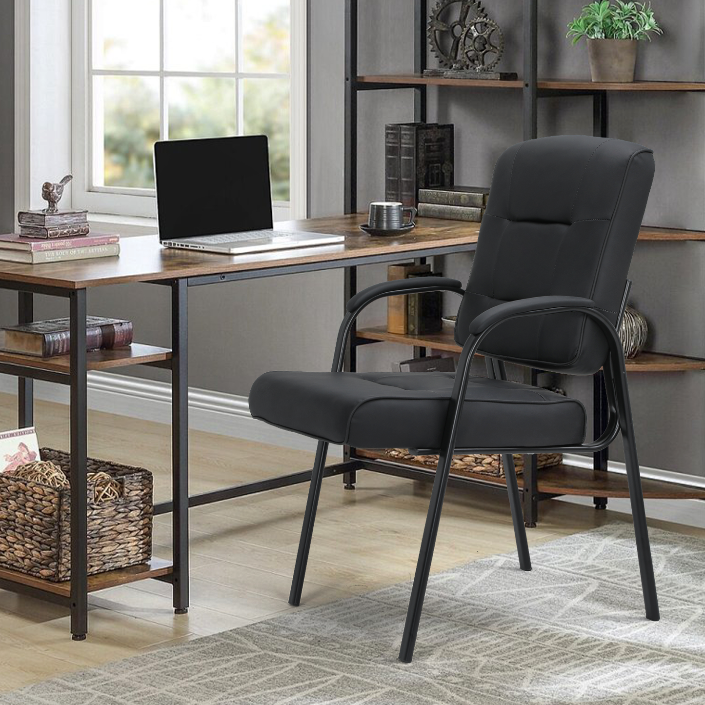 2 pcs Reception Chair 330 lbs Capacity - (L)23.5in. (W)25.0in. (H)36.5in.