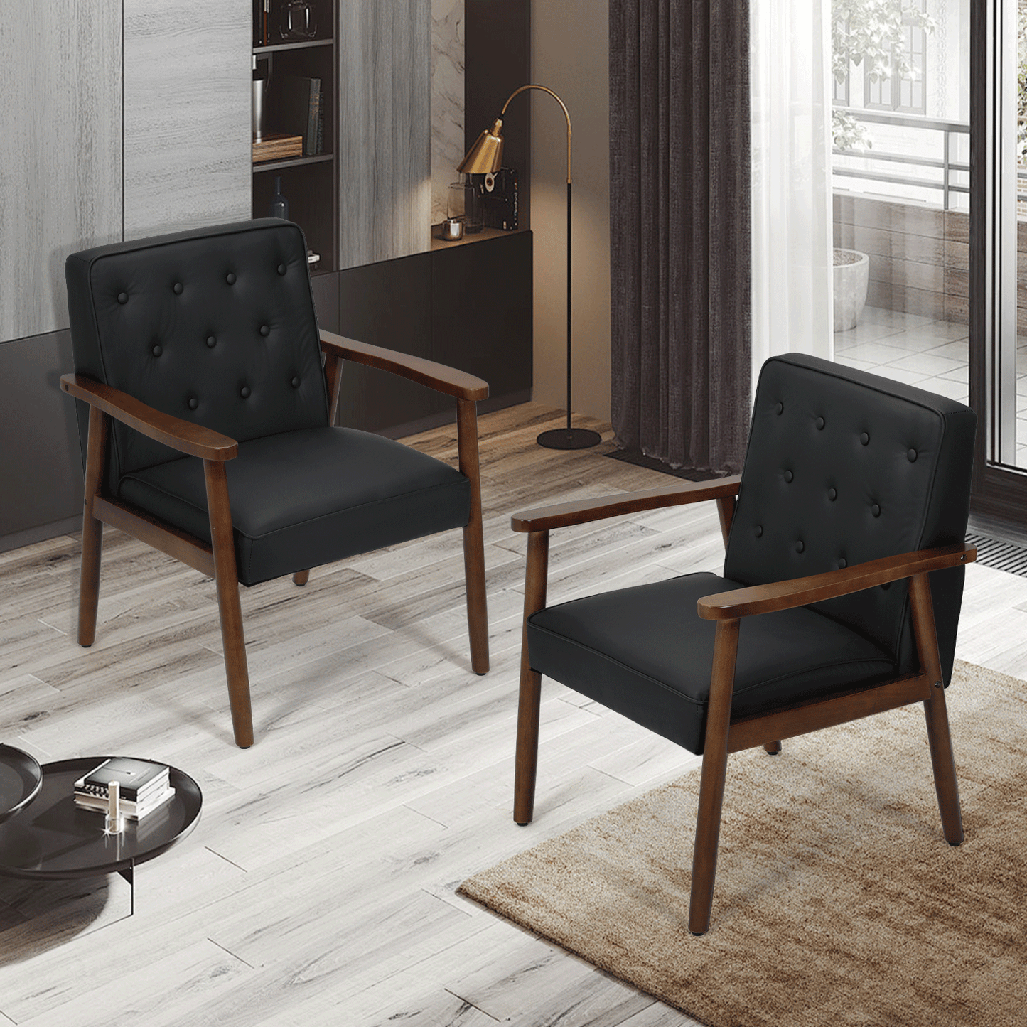 2 pcs Reception Chair 440 lbs Capacity - (L)26.5in. (W)25.0in. (H)33.0in.
