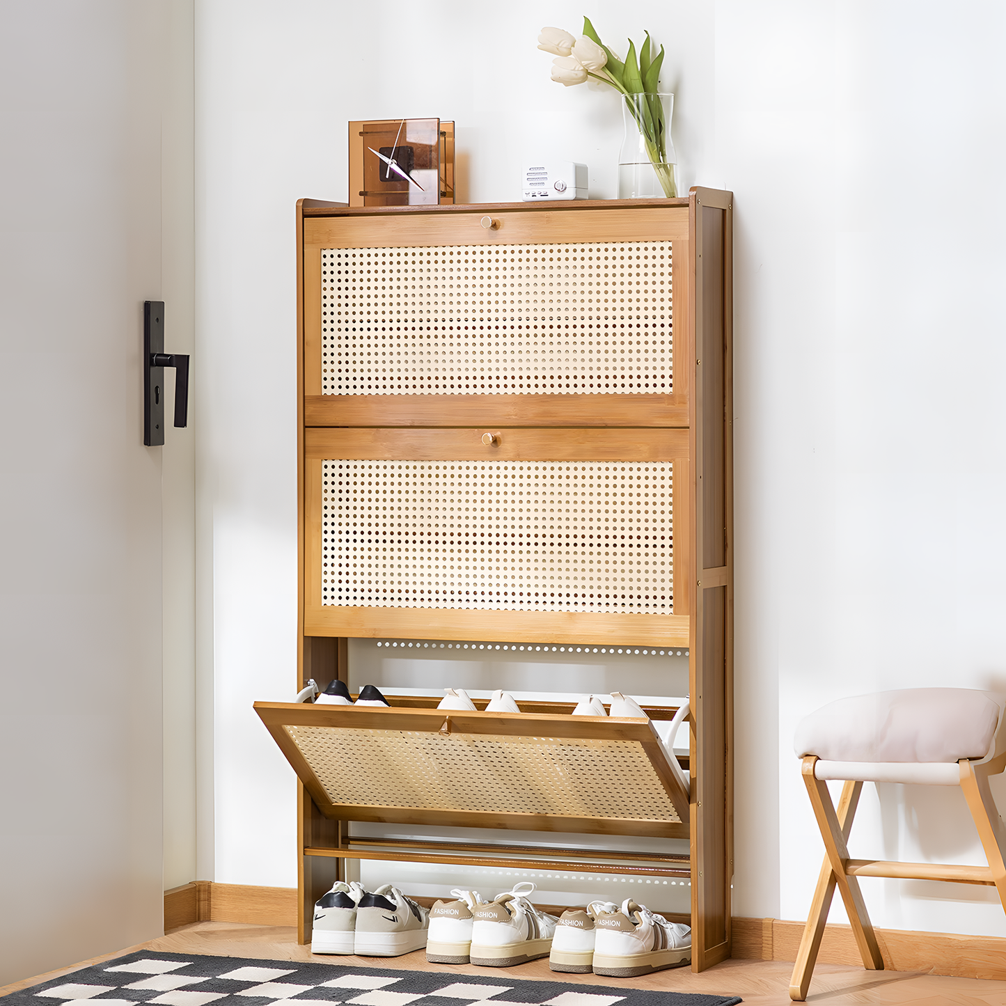 Thin Shoe Storage - 5 Tiers - (L)27.0in. (W)7.0in. (H)47.5in.