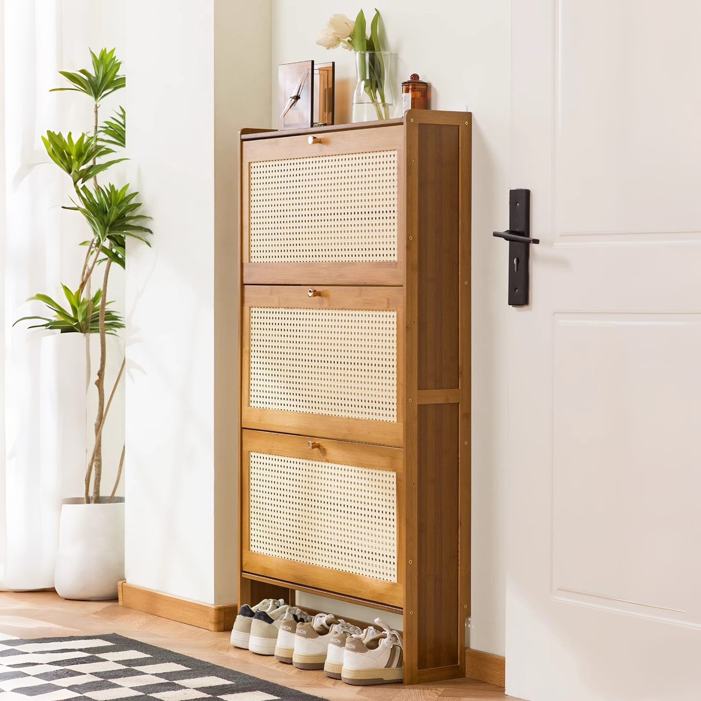 Thin Shoe Storage - 5 Tiers - (L)27.0in. (W)7.0in. (H)47.5in.