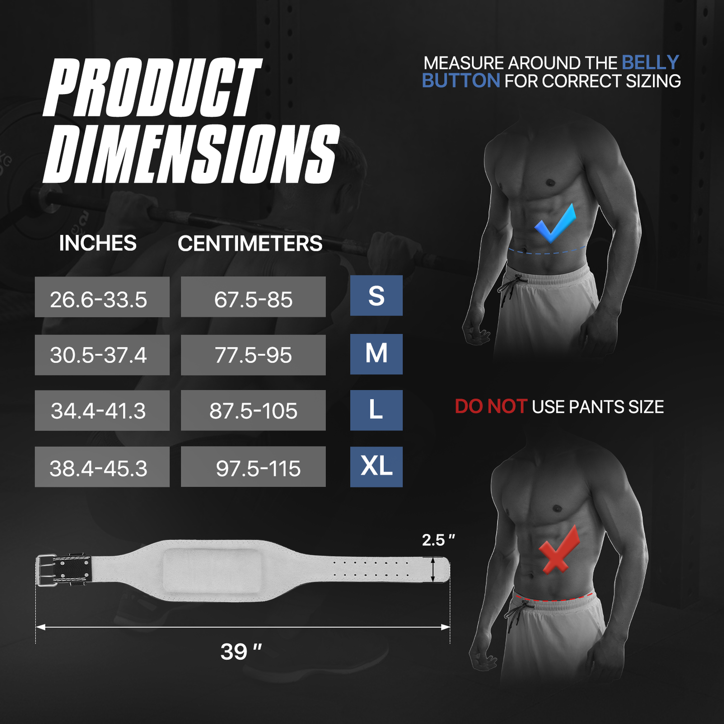 Weight Lifting Belt - PU Material