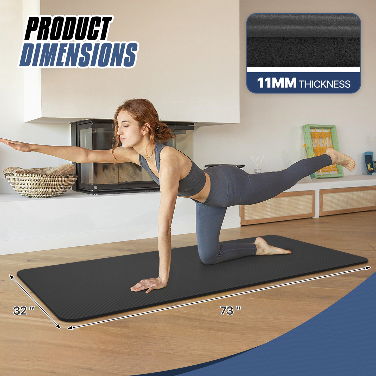 73"x32" Yoga Mat
