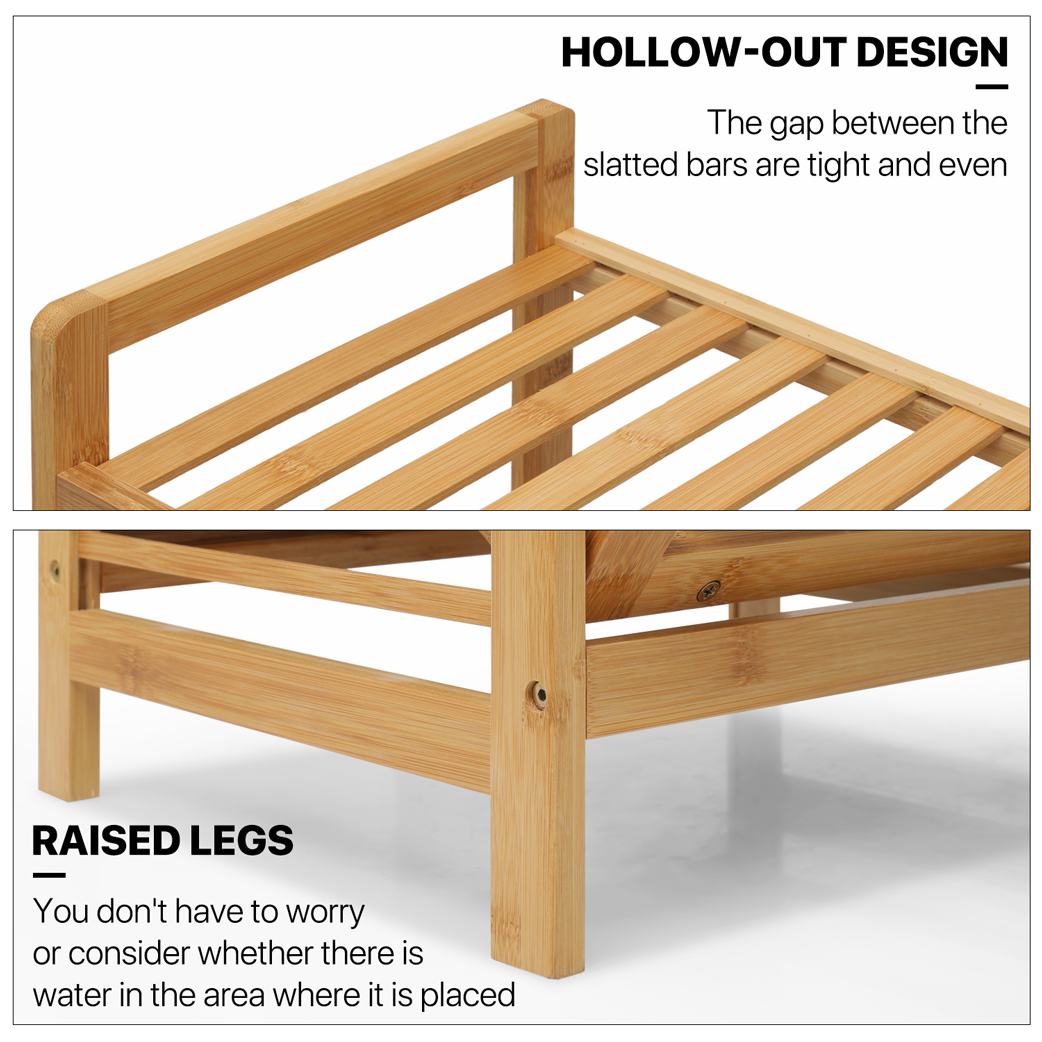 Bathroom Cabinet - 4 Tiers - Natural