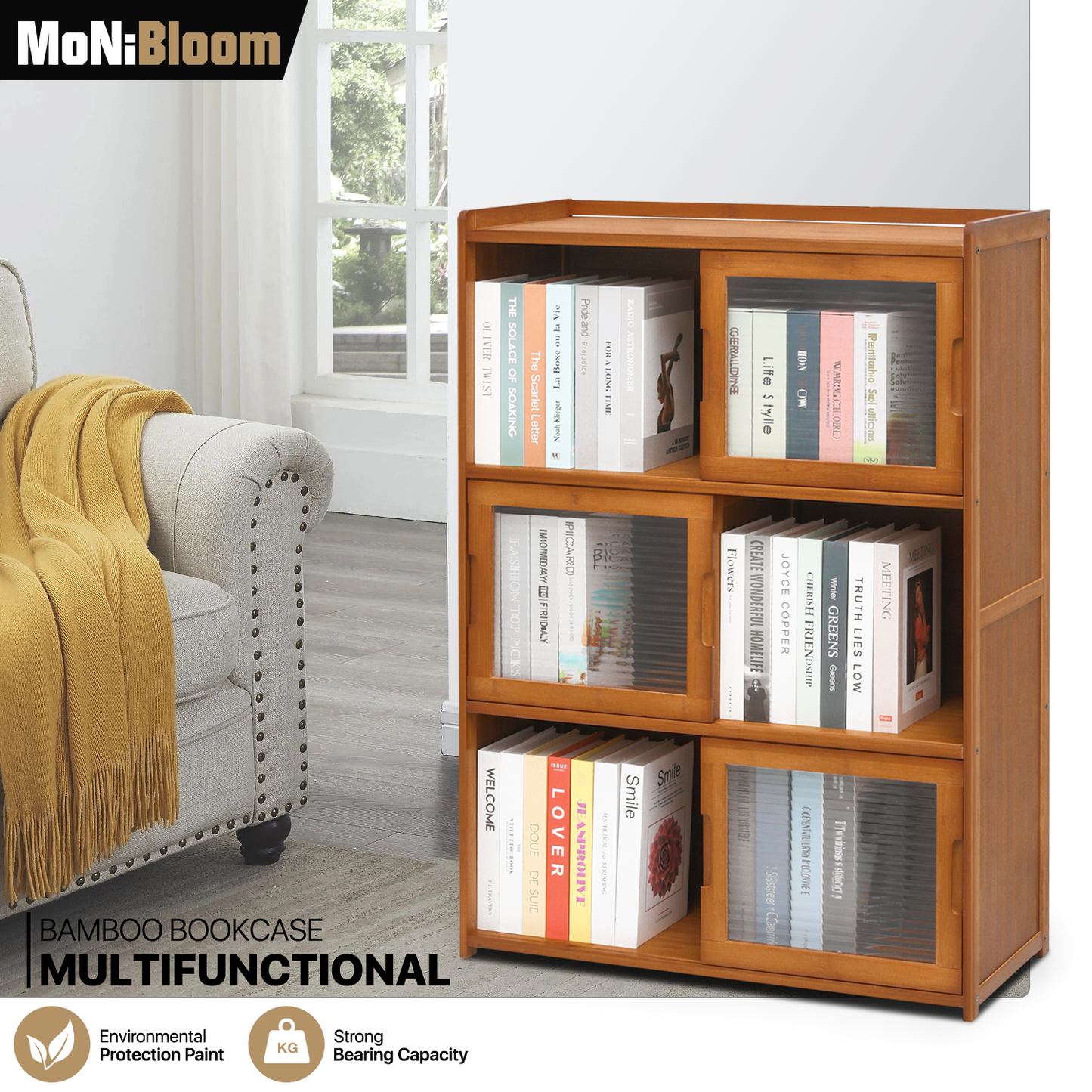 27" Bookshelf - 39''Height - 3 Tiers - Brown