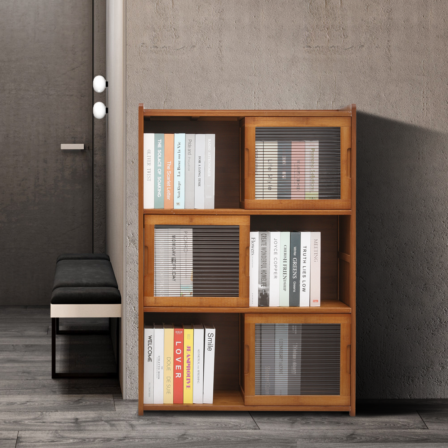 27" Bookshelf - 39''Height - 3 Tiers - Brown