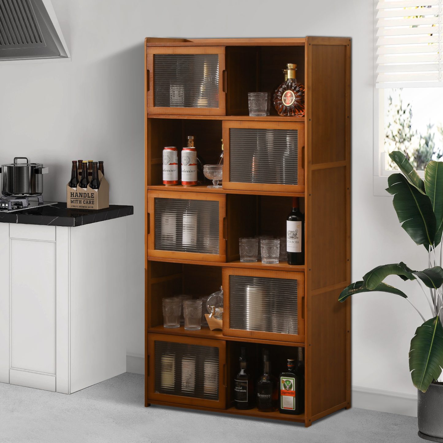 27" Bookshelf - 64''Height - 5 Tiers - Brown