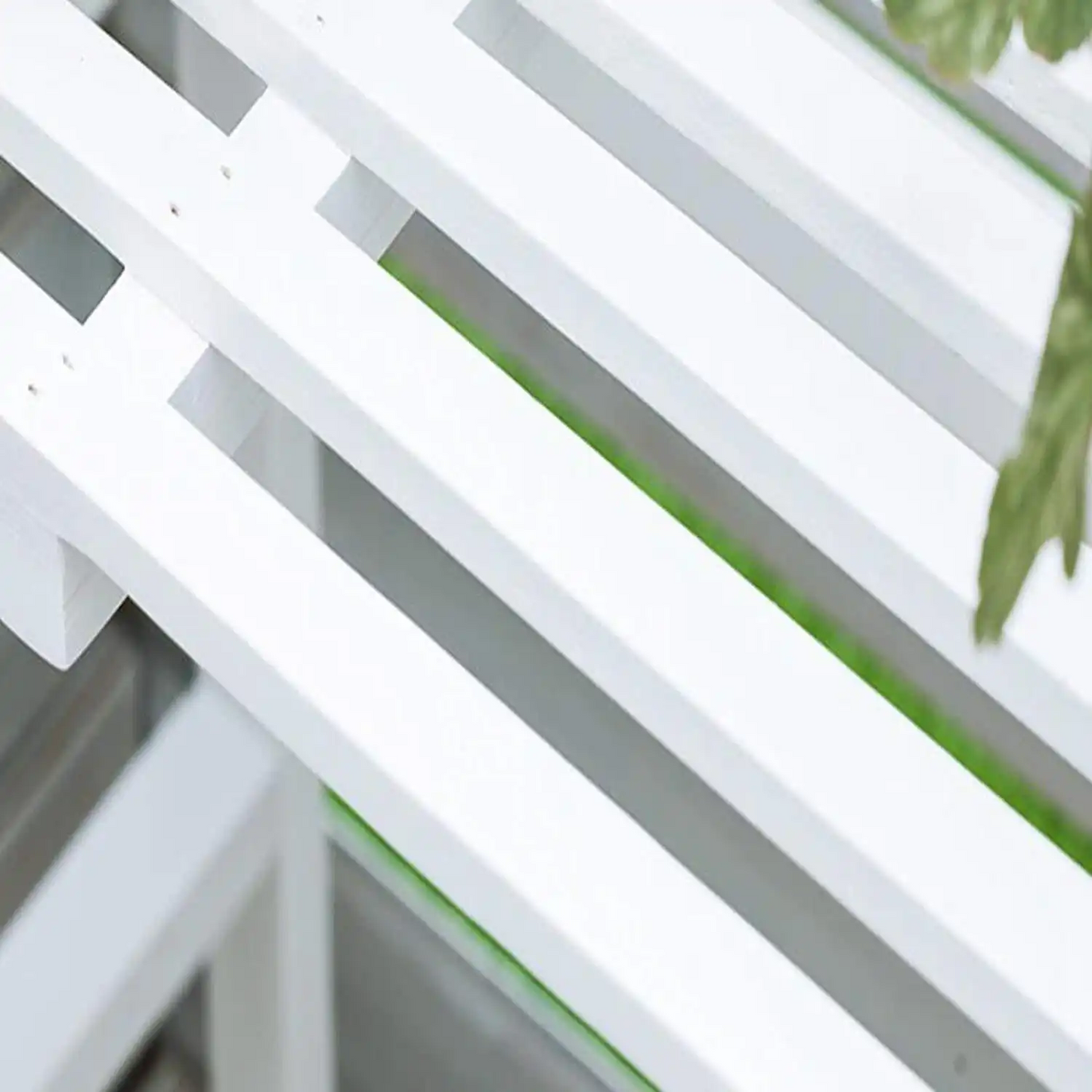 3 Tier Wood Corner Planter Stand - White
