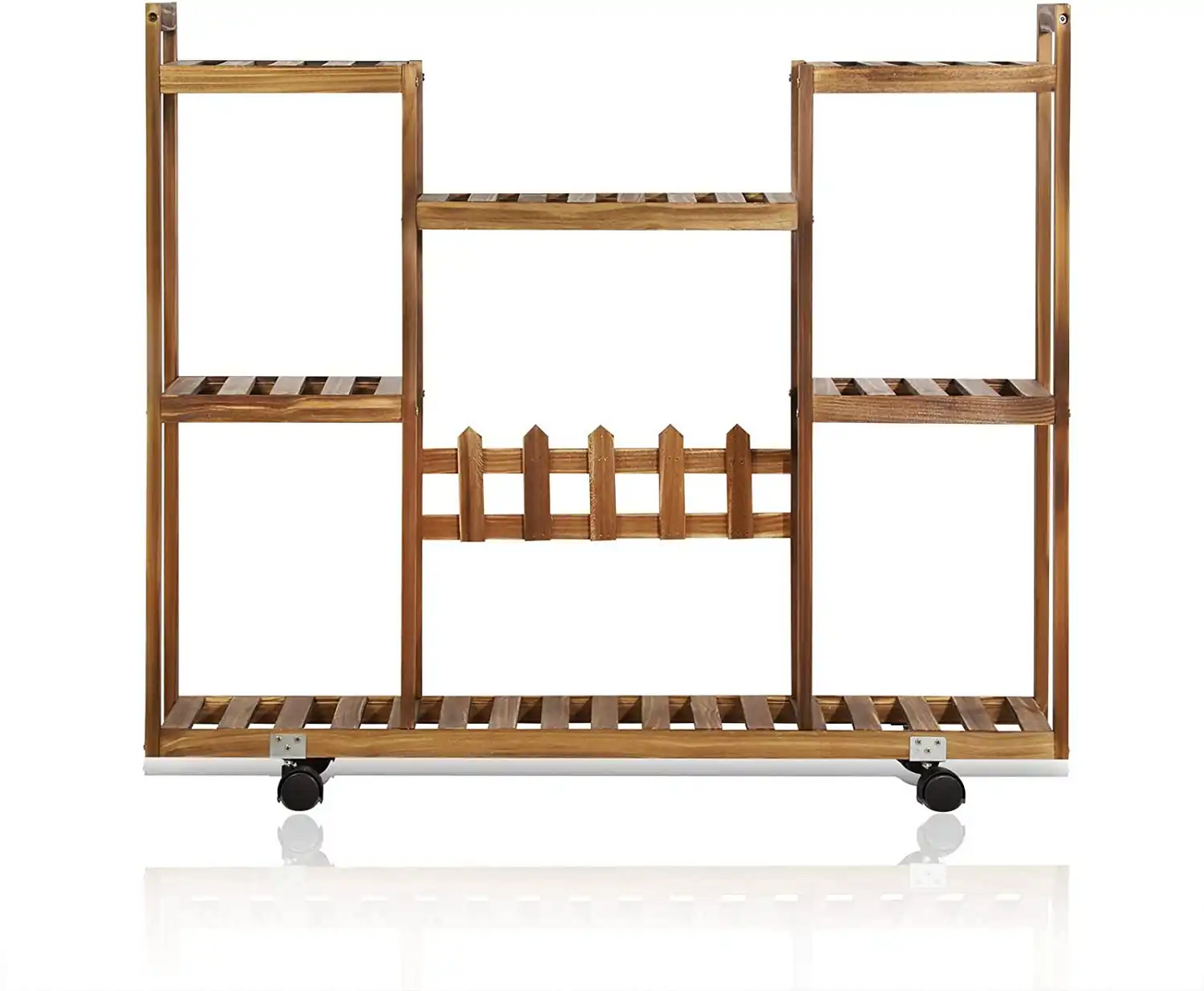 Multi-Tier Wood Plant Stand Shelf - Brown
