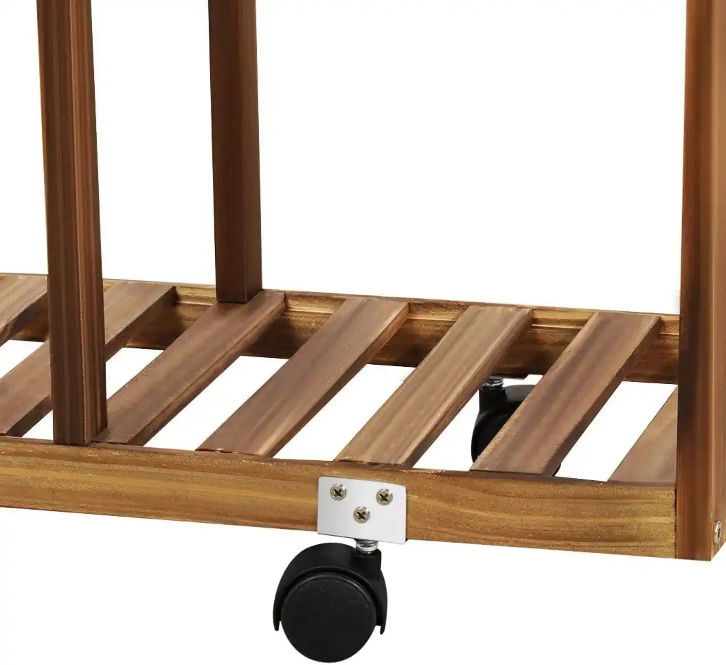 Multi-Tier Wood Plant Stand Shelf - Brown