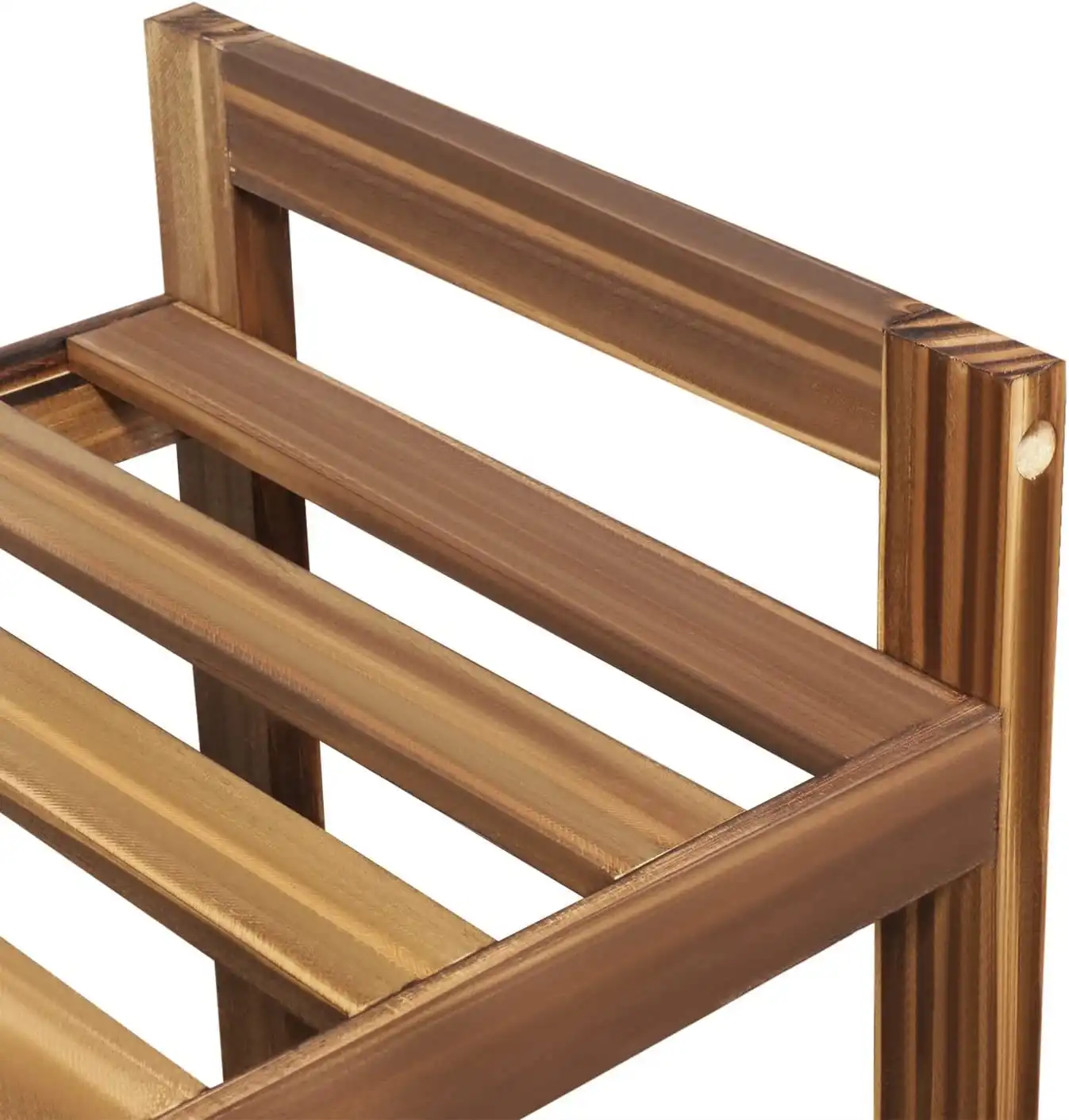 Multi-Tier Wood Plant Stand Shelf - Brown