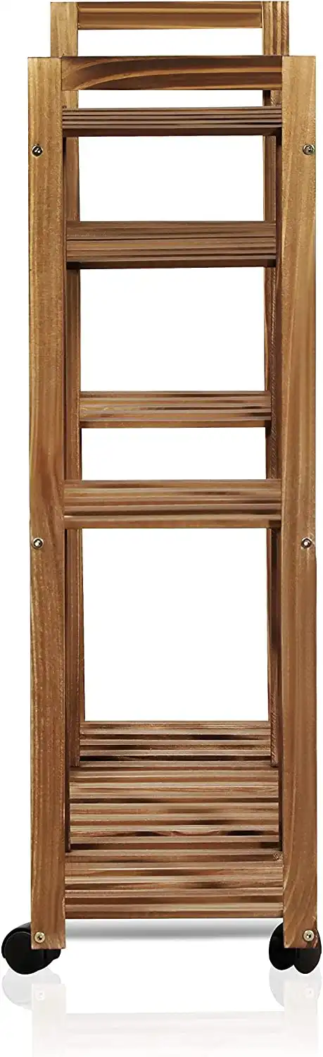 Multi-Tier Wood Plant Stand Shelf - Brown