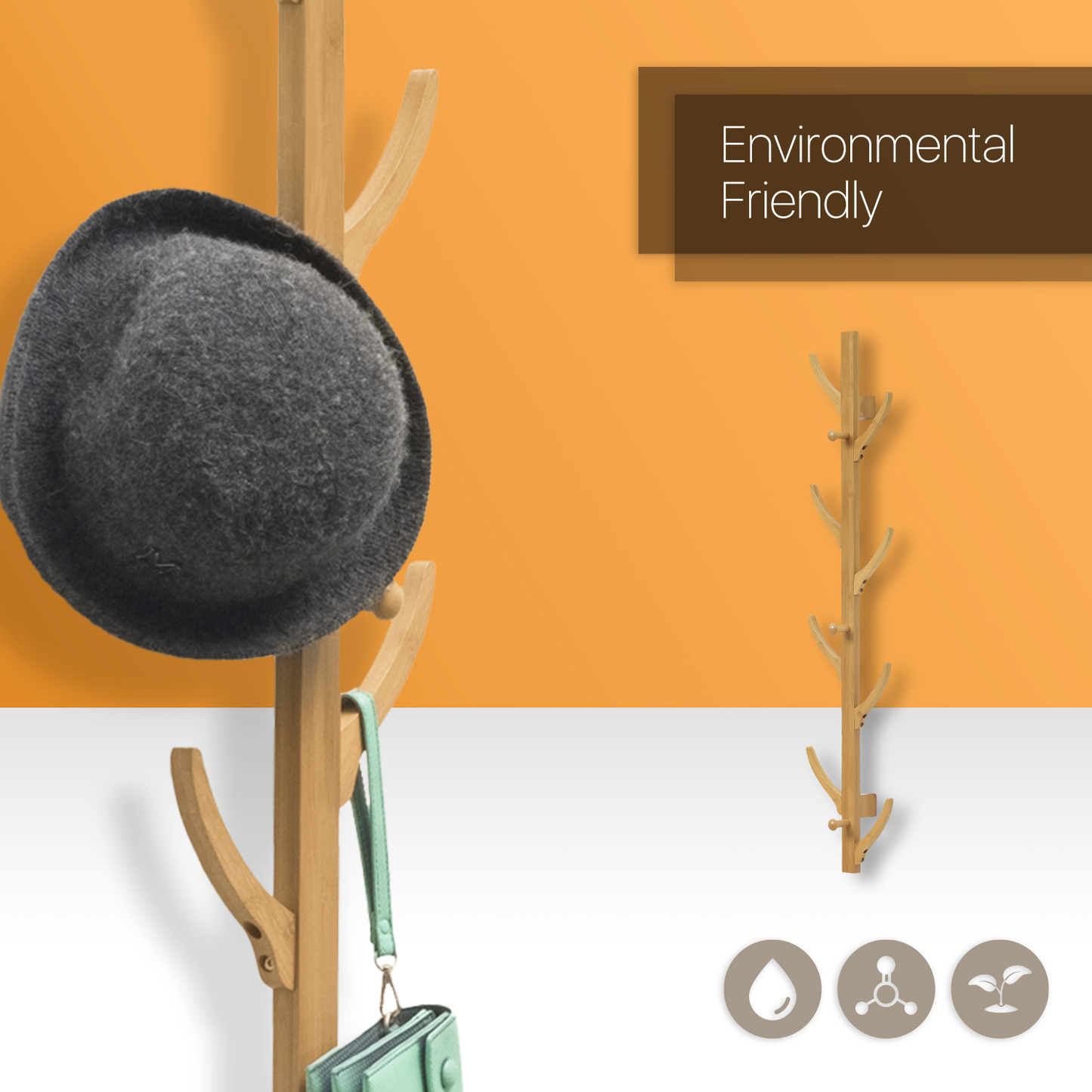 Wall Mounted Coat Hook - Tree Branch - Natural