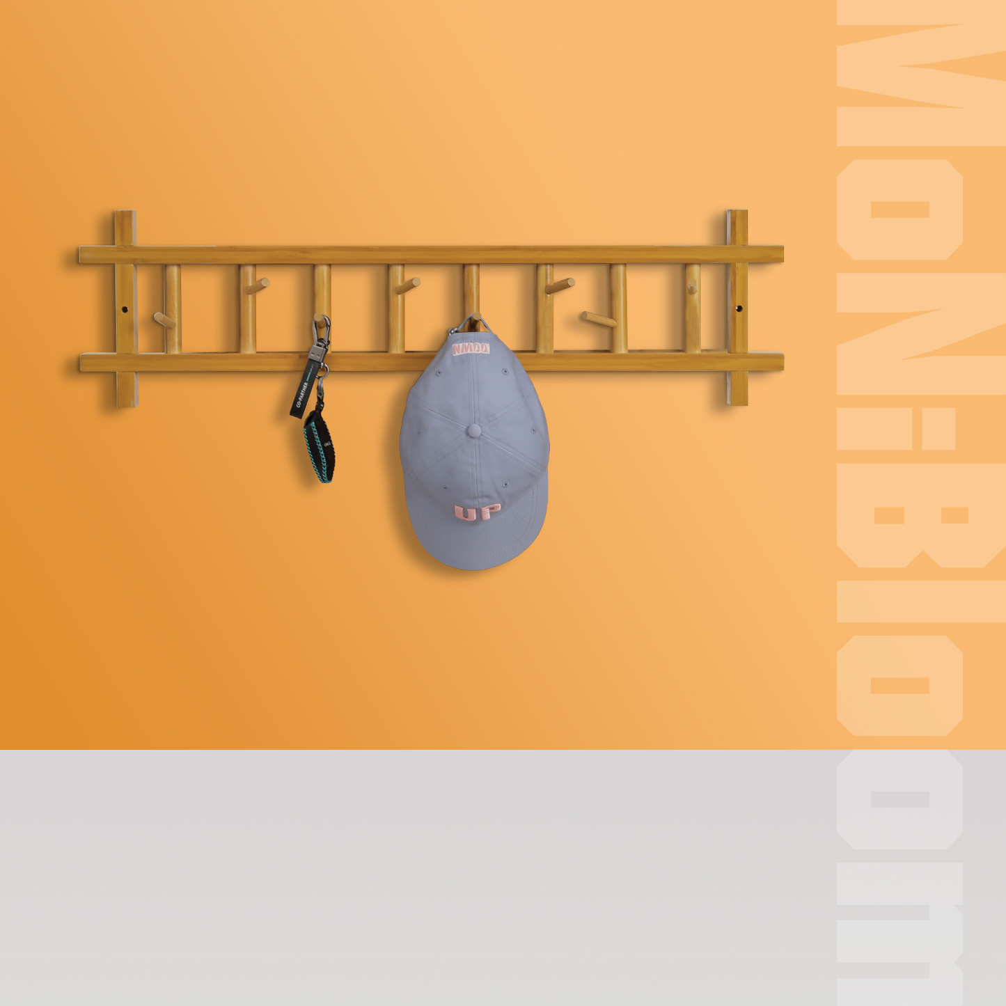 Wall Mounted Coat Hook - # Frame - Natural