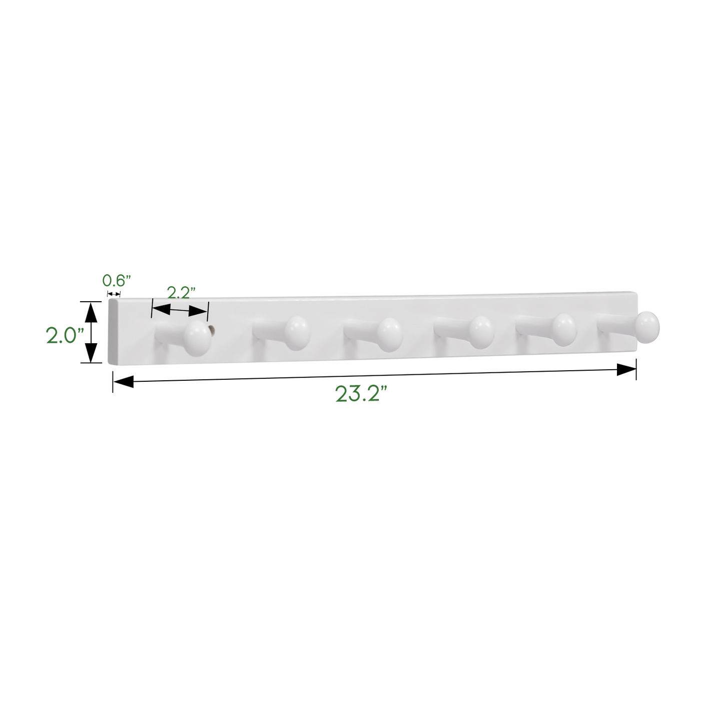 Wall Mounted Coat Hook - White