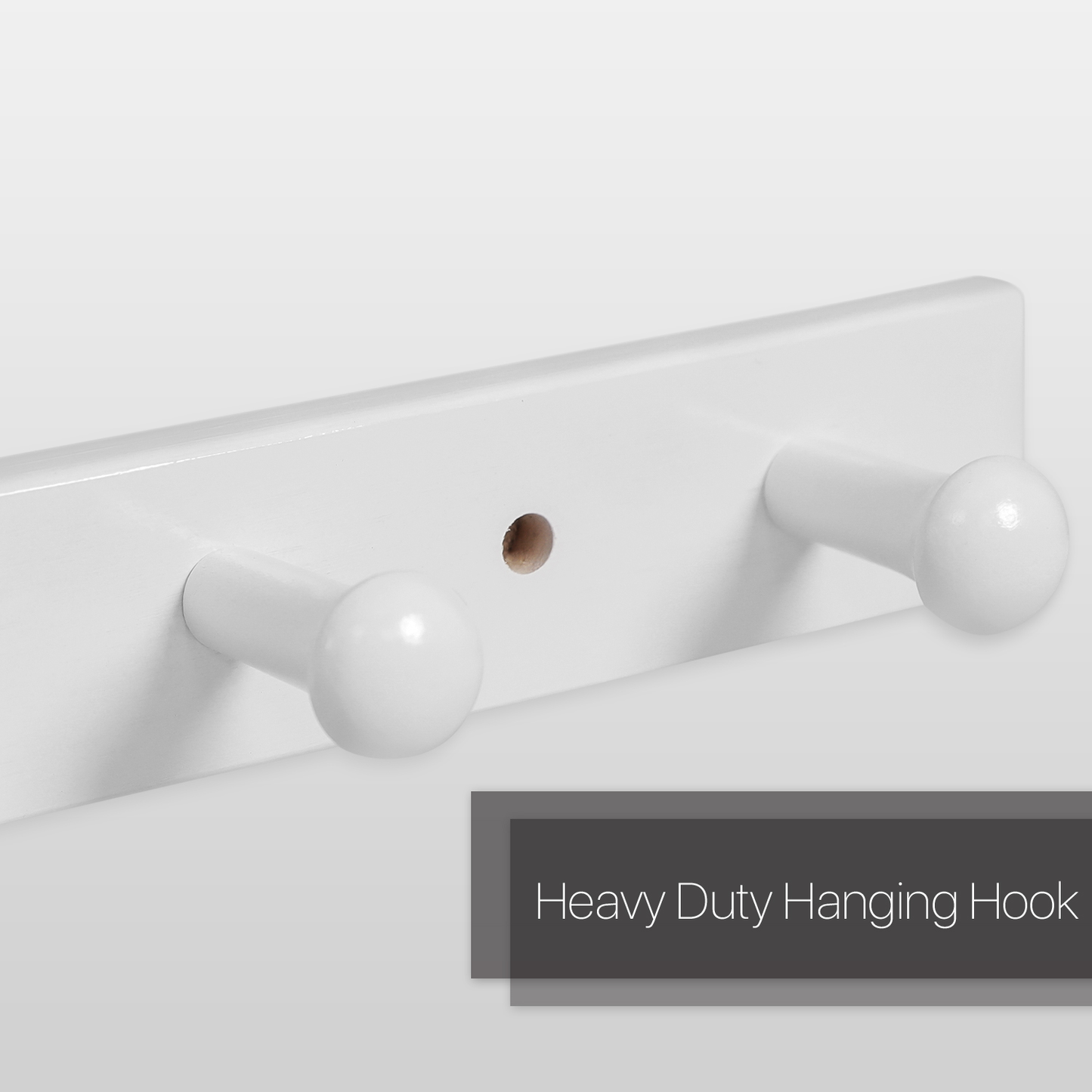 Wall Mounted Coat Hook - White