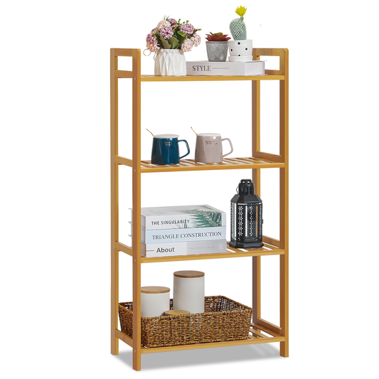 Adjustable Shoe Rack Entryway Shelf Organizer - 4 Tier - Natural