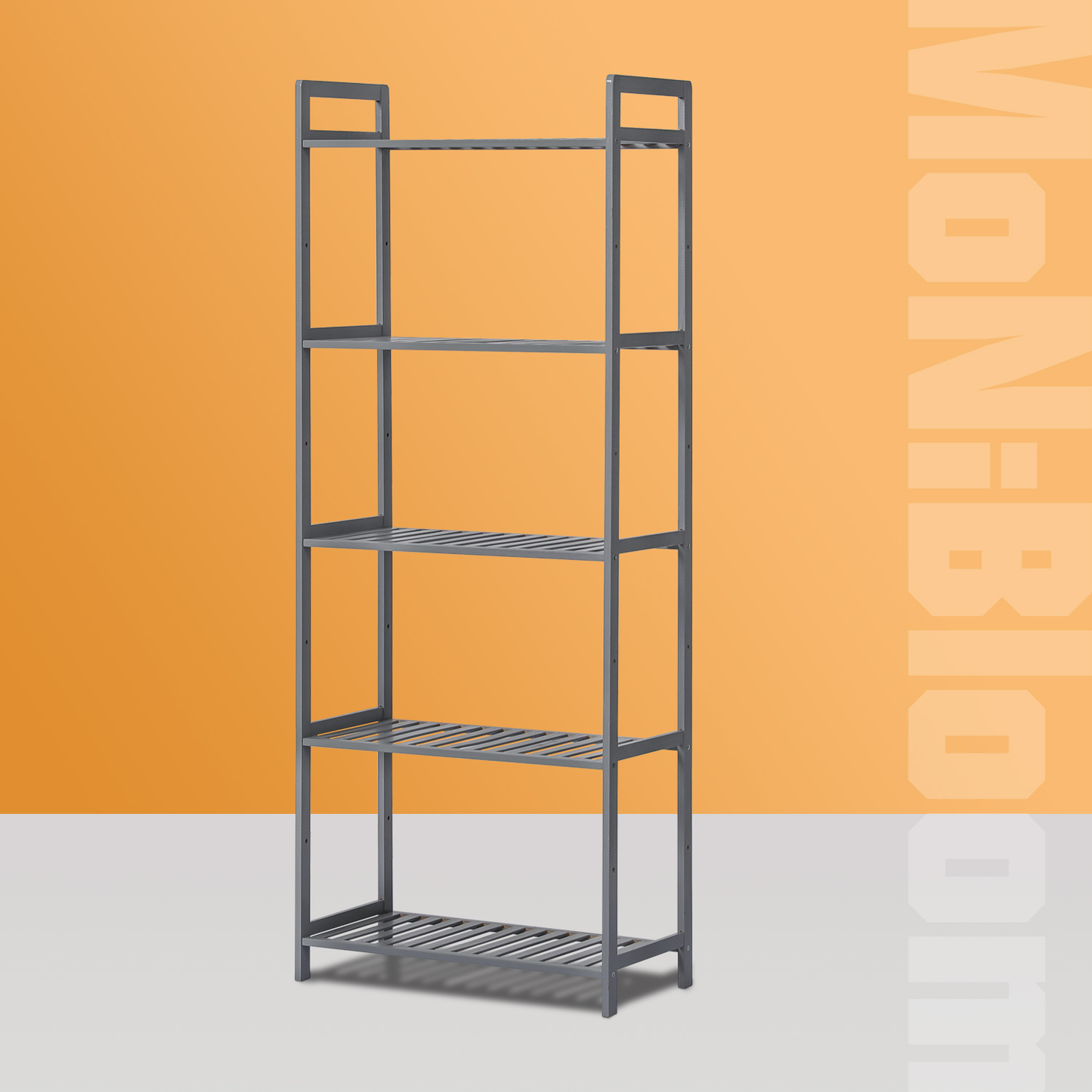 Adjustable Shoe Rack Entryway Shelf Organizer - 5 Tier - Gray