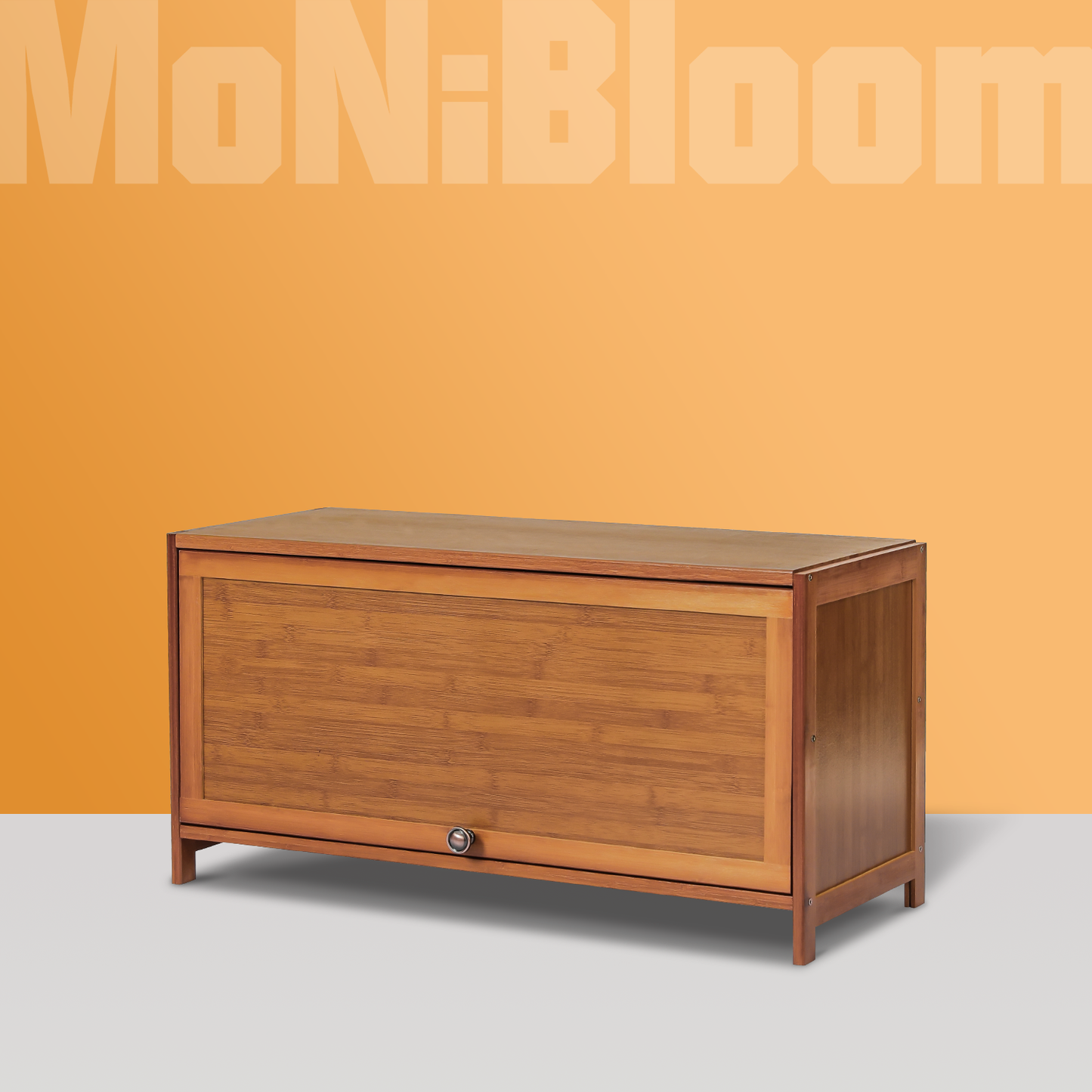 Slide Up Door Entryway Shoe Cabinet - 3 Tier - Brown