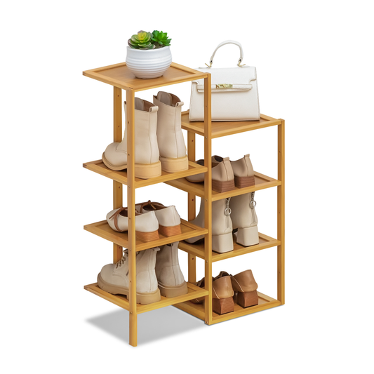21" Twin Stand Shoe Rack - Natural