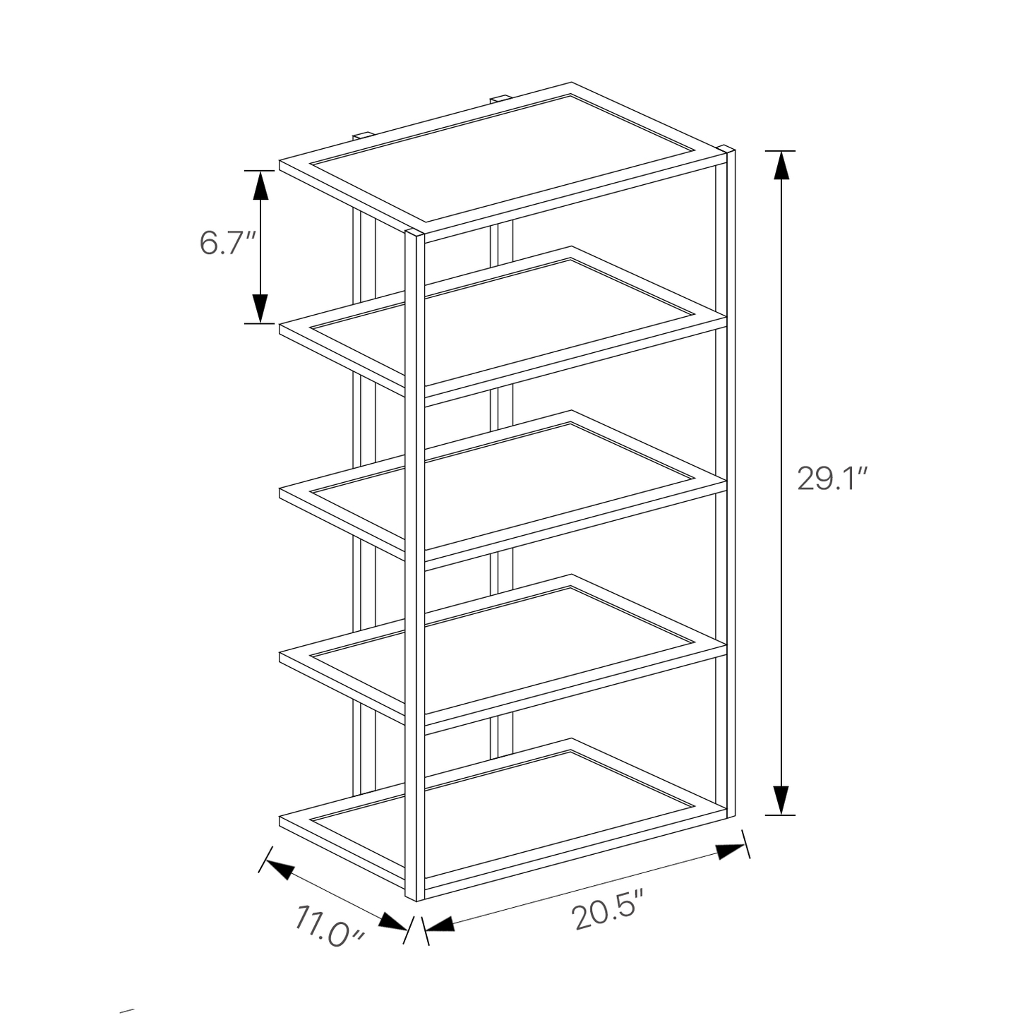 21" Single Stand Shoe Rack - Natural