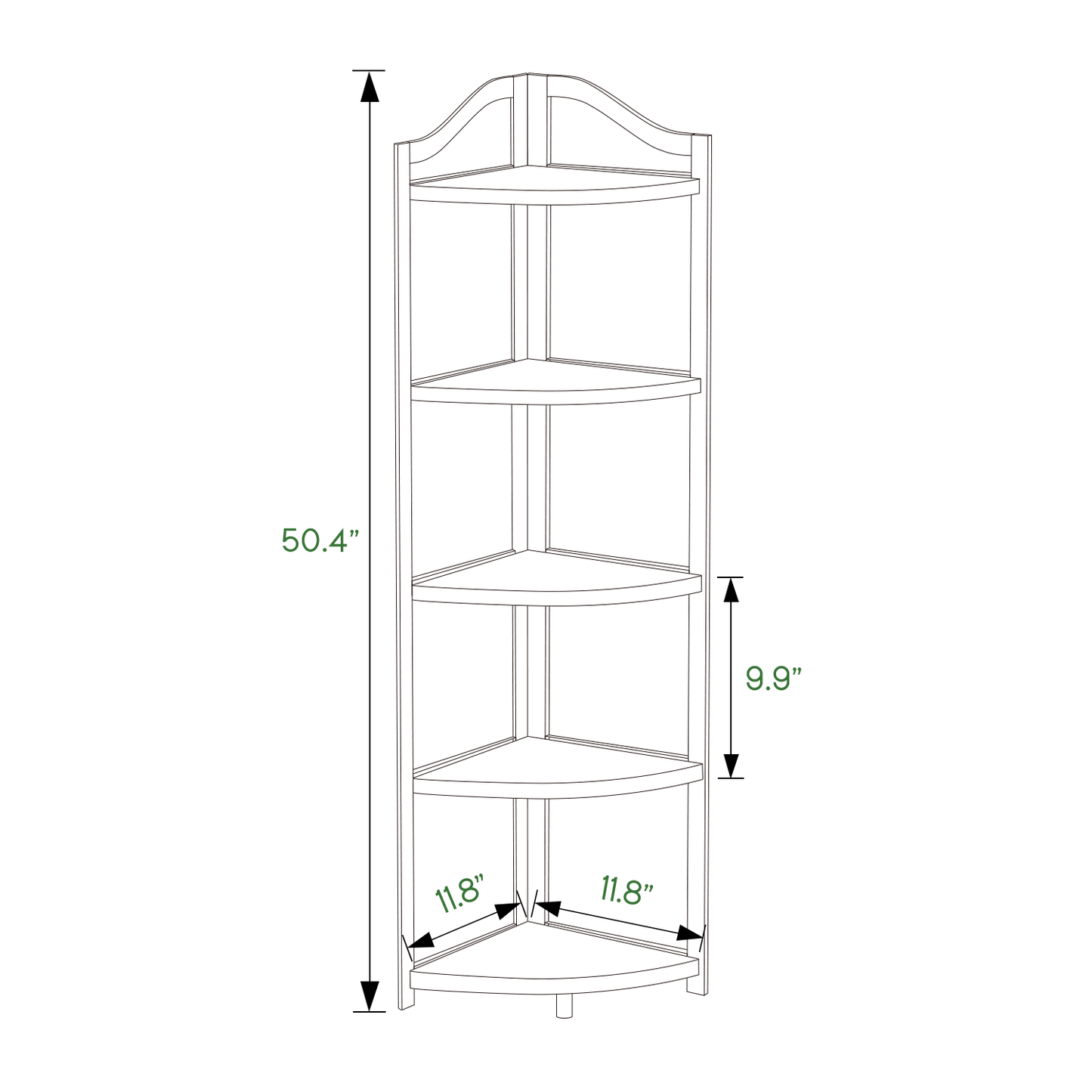 Corner Stand Shelf Storage - Natural