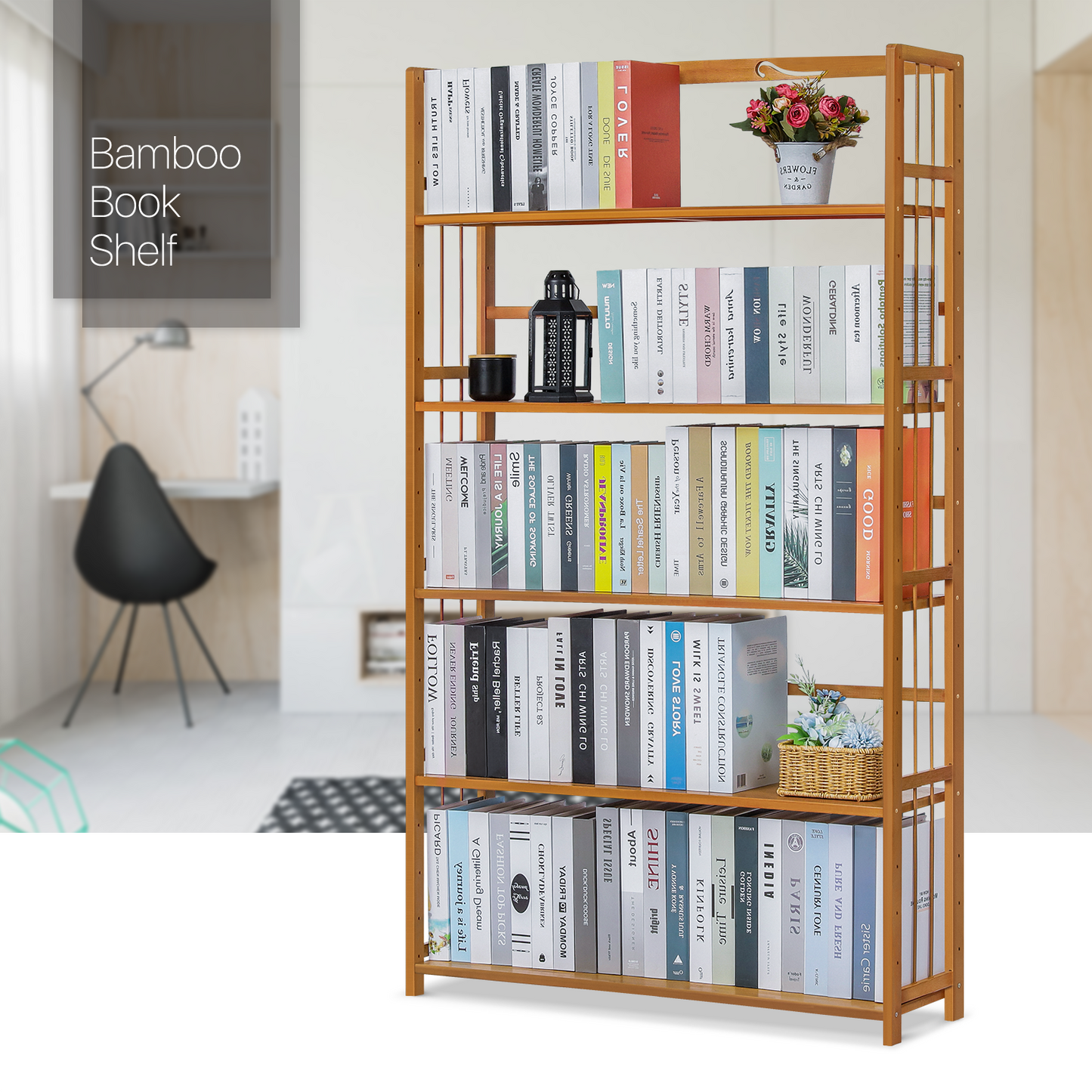 Adjustable Multi-Functional Shelving Organizer - 5 Tier - Natural