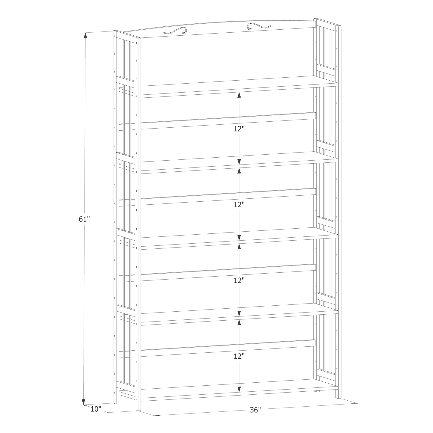 Adjustable Multi-Functional Shelving Organizer - 5 Tier - Natural