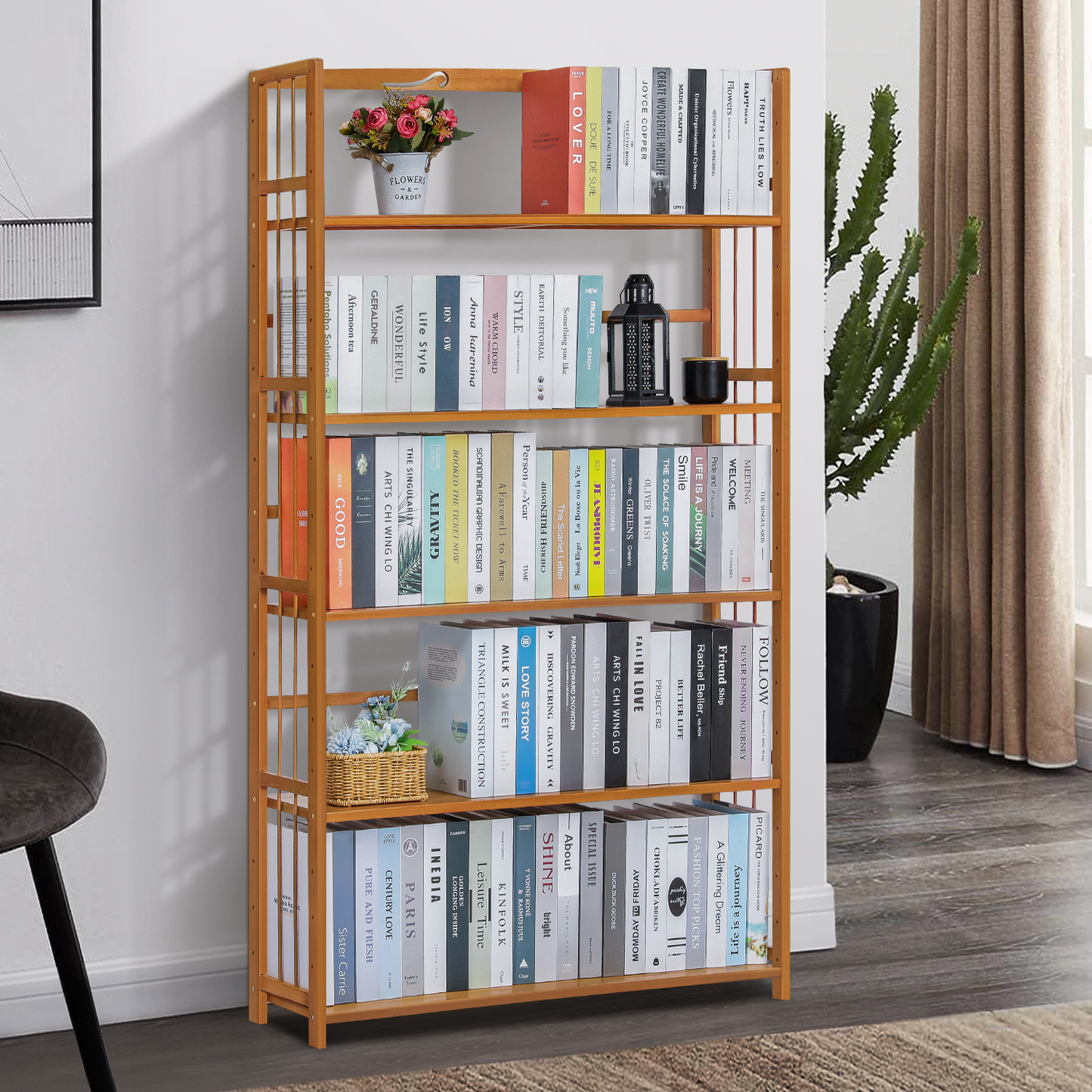 Adjustable Multi-Functional Shelving Organizer - 5 Tier - Natural