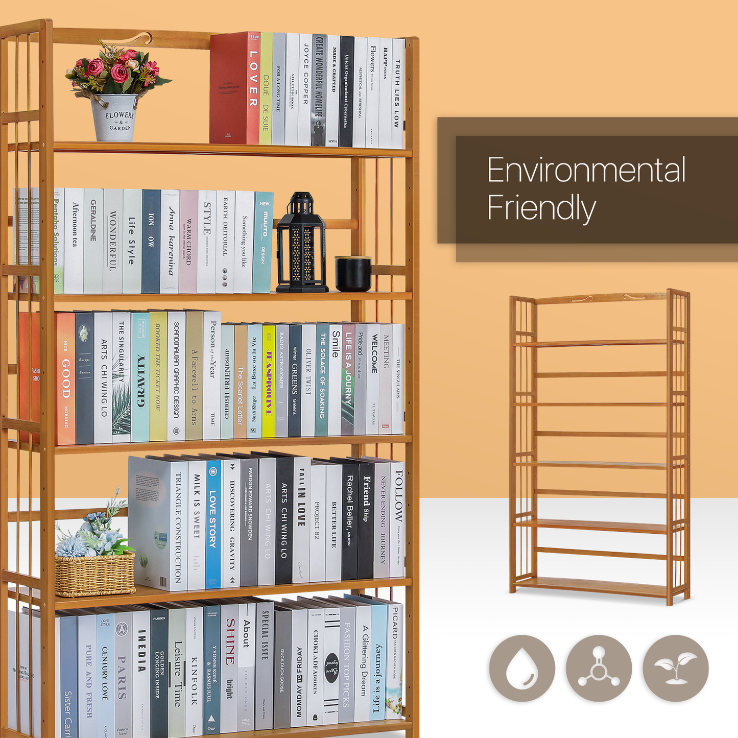Adjustable Multi-Functional Shelving Organizer - 5 Tier - Natural